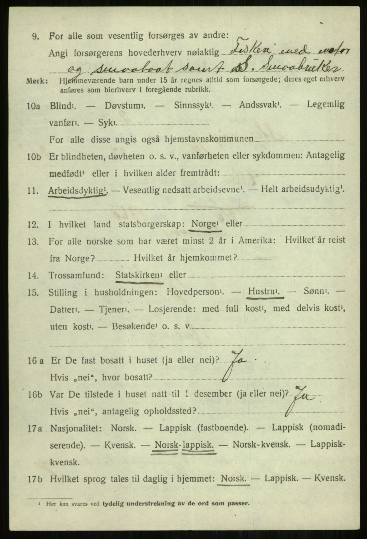 SATØ, Folketelling 1920 for 1941 Skjervøy herred, 1920, s. 3694