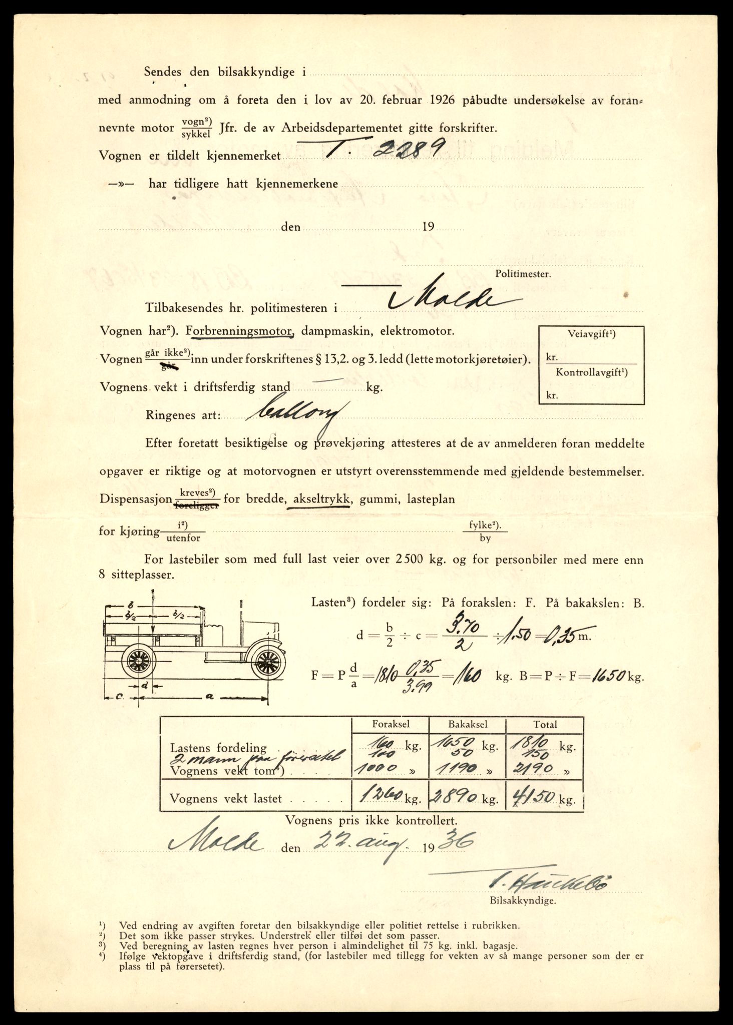 Møre og Romsdal vegkontor - Ålesund trafikkstasjon, SAT/A-4099/F/Fe/L0017: Registreringskort for kjøretøy T 1985 - T 10090, 1927-1998, s. 620