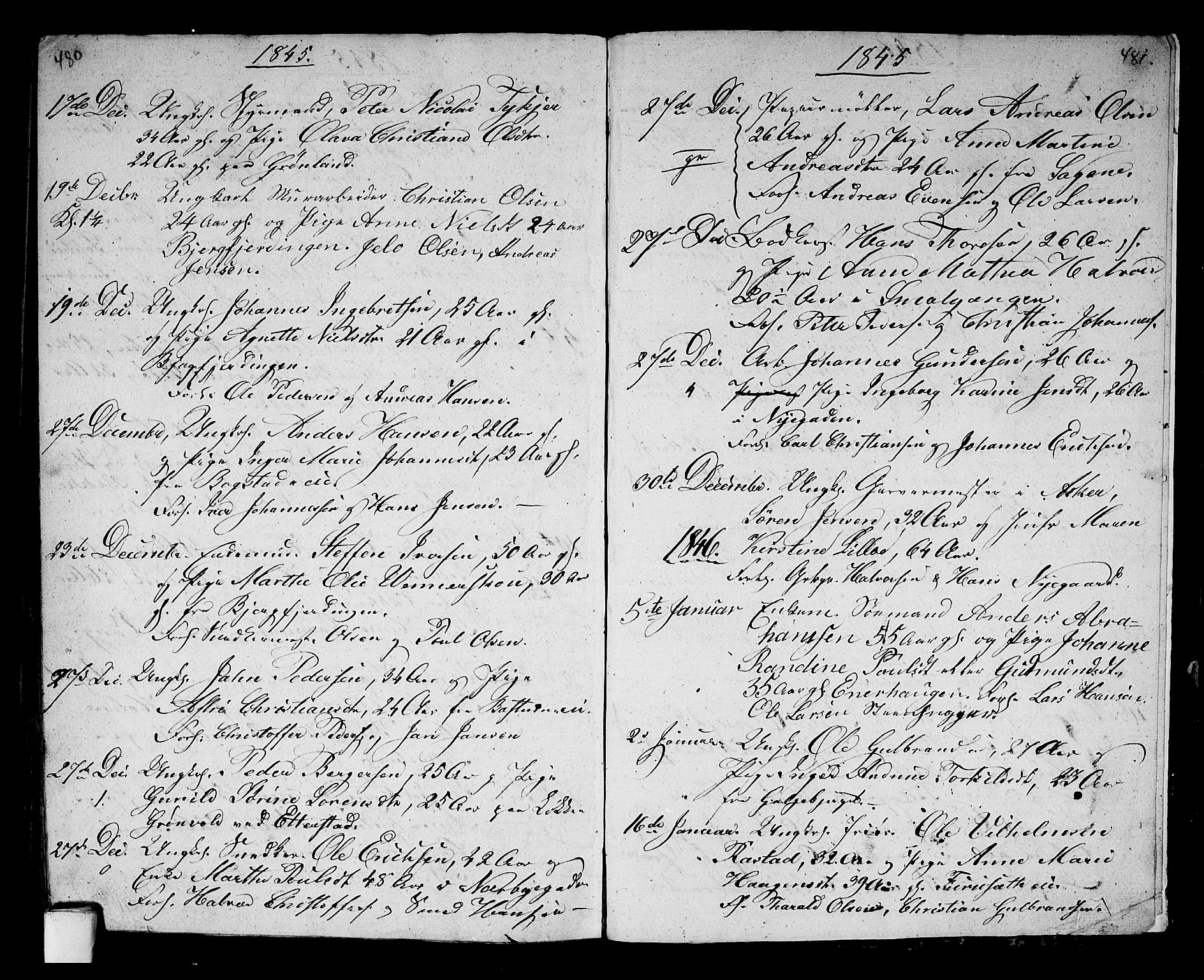 Aker prestekontor kirkebøker, AV/SAO-A-10861/G/L0007: Klokkerbok nr. 7, 1838-1846, s. 480-481