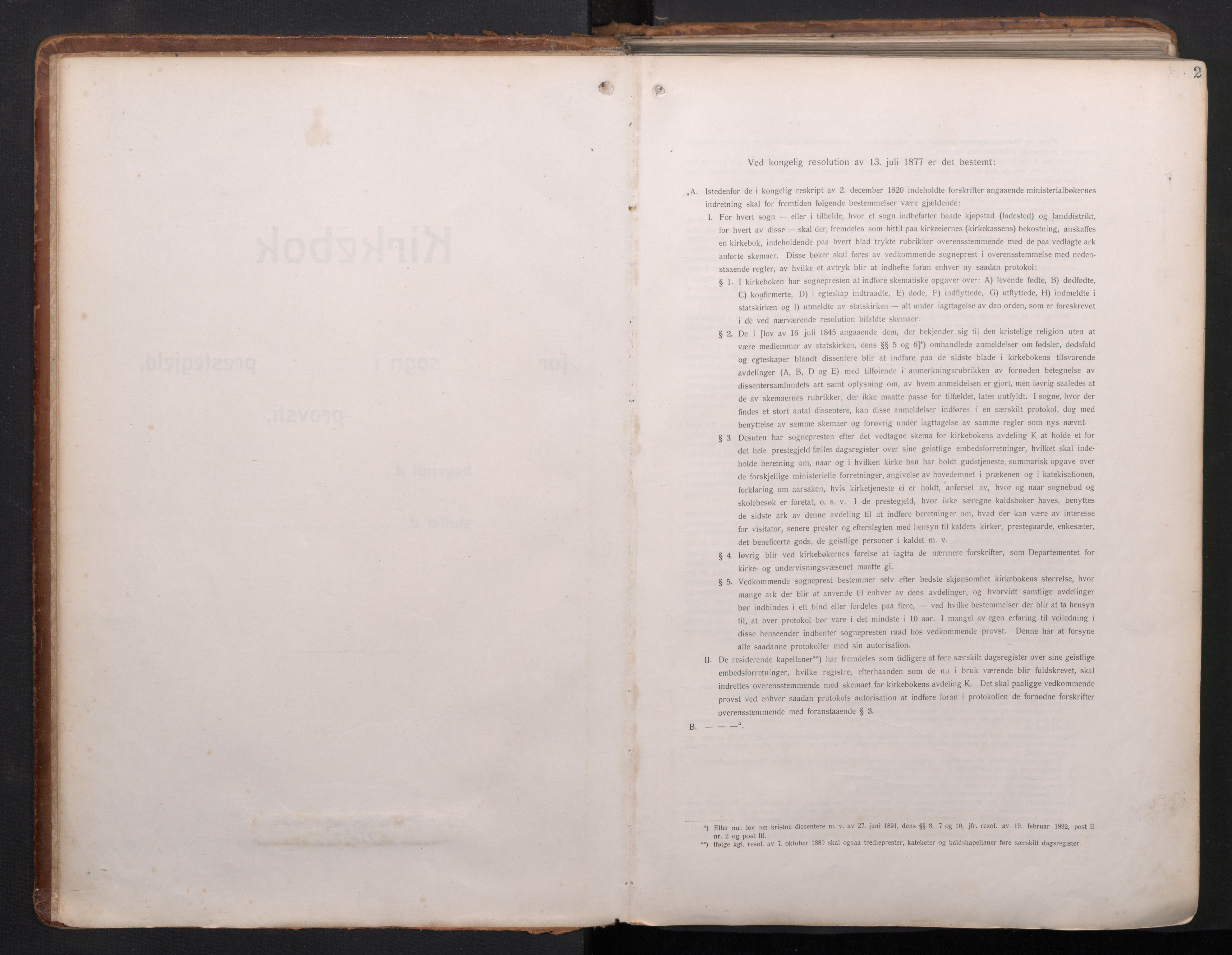 Nykirken Sokneprestembete, SAB/A-77101/H/Haa/L0020: Ministerialbok nr. B 8, 1916-1933, s. 1b-2a