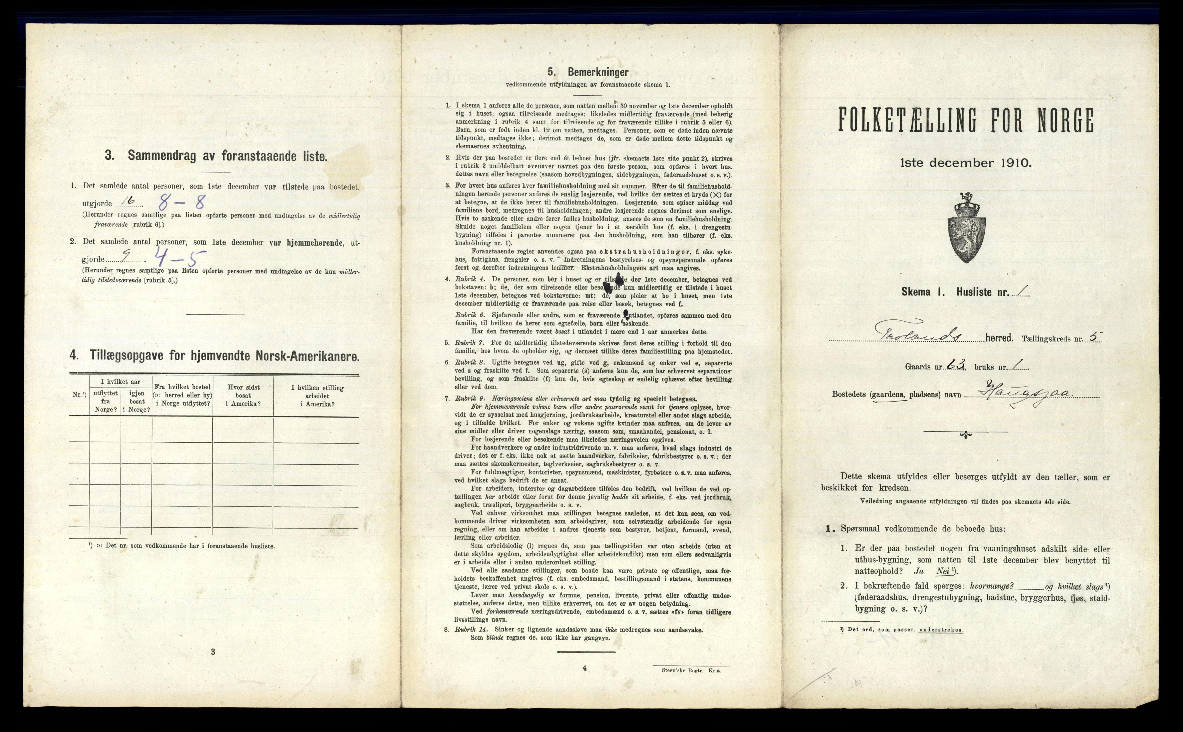 RA, Folketelling 1910 for 0919 Froland herred, 1910, s. 408