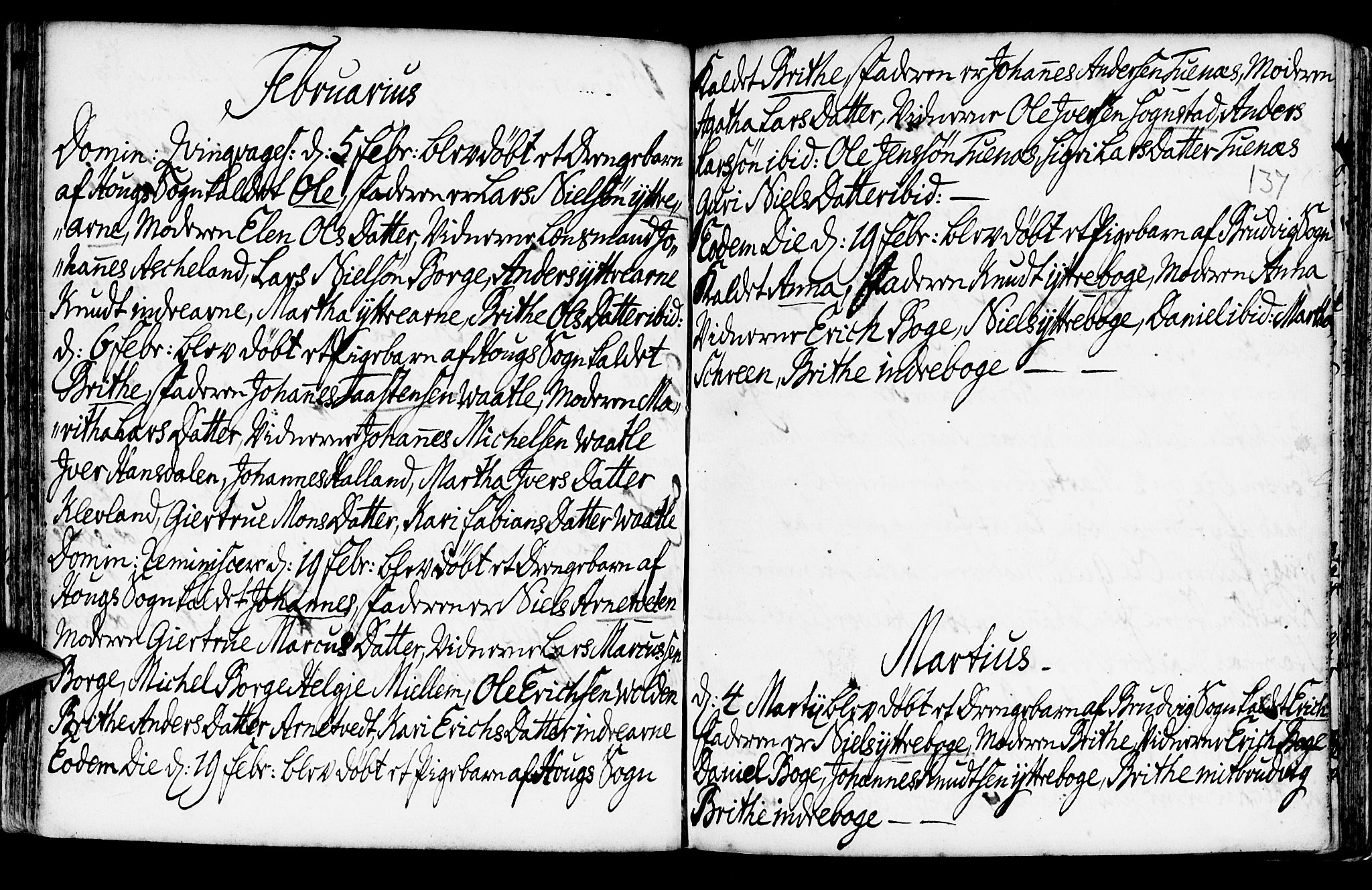 Haus sokneprestembete, SAB/A-75601/H/Haa: Ministerialbok nr. A 6, 1748-1758, s. 137