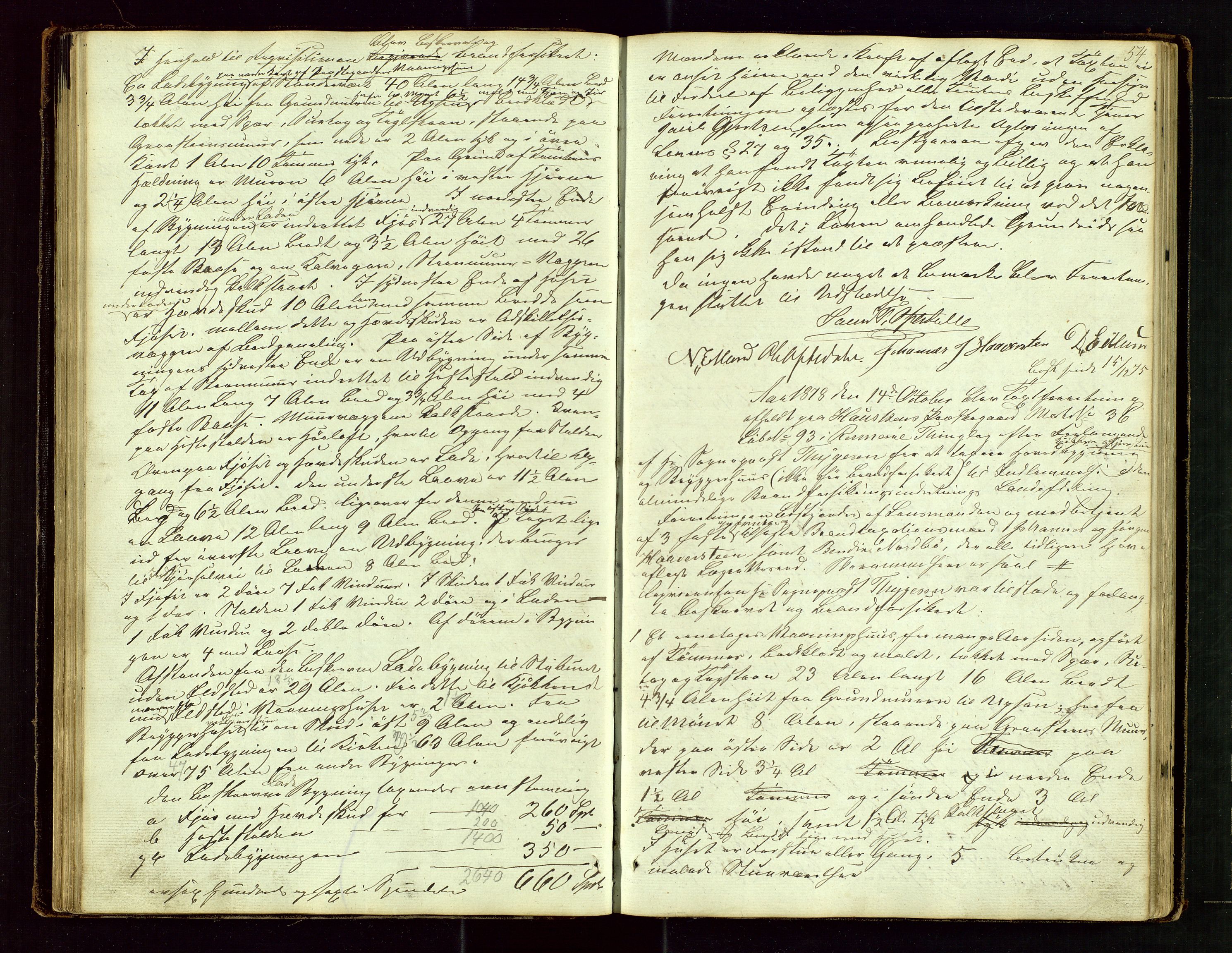 Rennesøy lensmannskontor, AV/SAST-A-100165/Goa/L0001: "Brandtaxations-Protocol for Rennesøe Thinglag", 1846-1923, s. 53b-54a