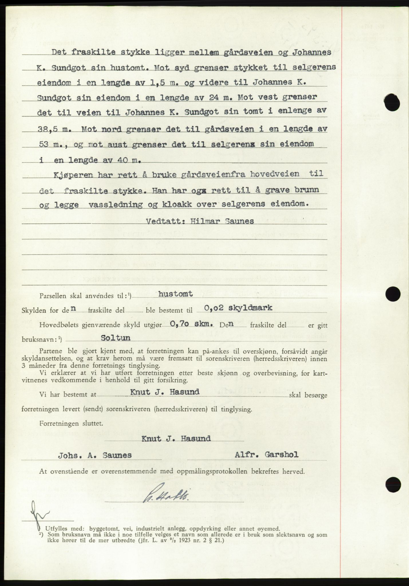 Søre Sunnmøre sorenskriveri, AV/SAT-A-4122/1/2/2C/L0082: Pantebok nr. 8A, 1948-1948, Dagboknr: 395/1948