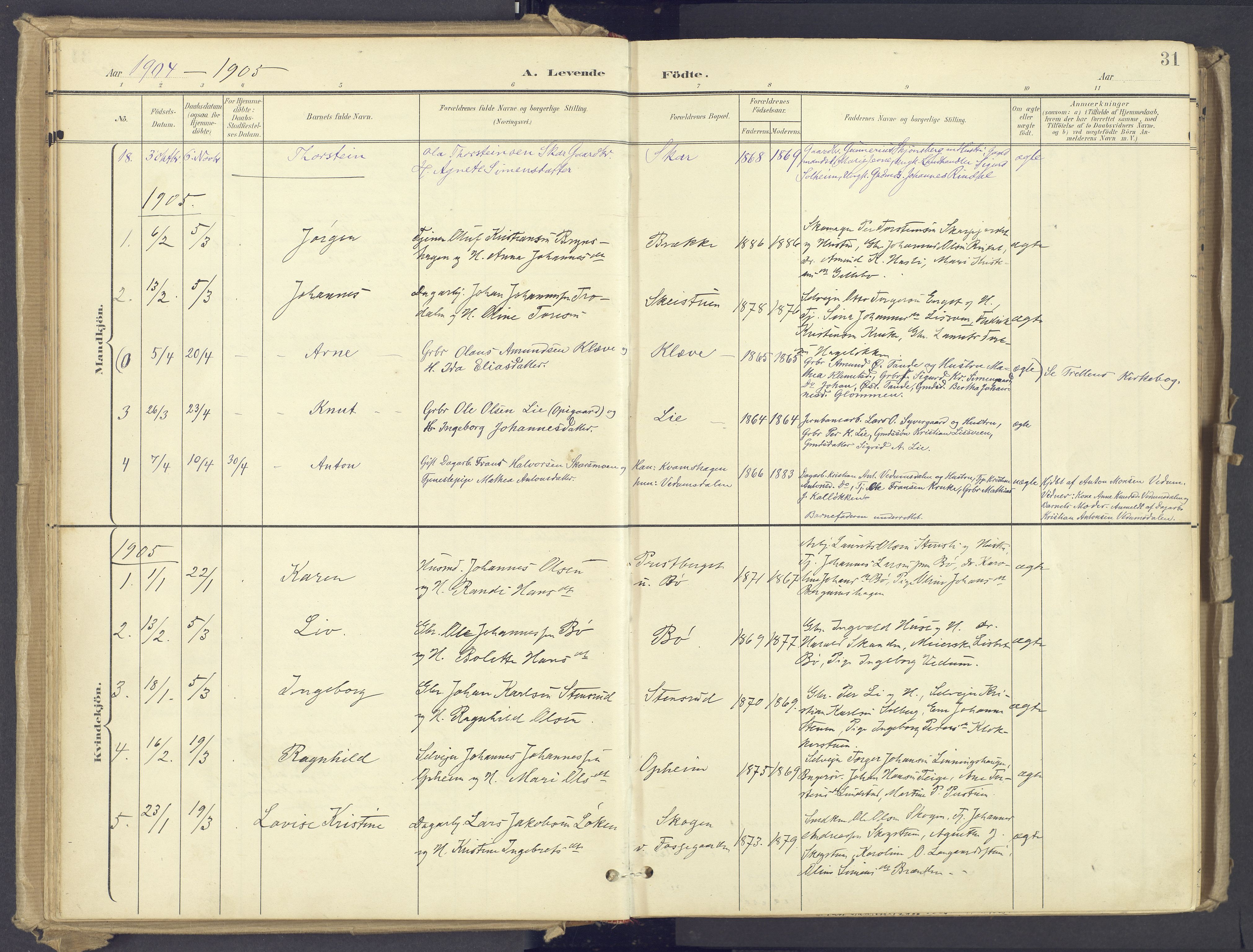 Øyer prestekontor, AV/SAH-PREST-084/H/Ha/Haa/L0012: Ministerialbok nr. 12, 1897-1920, s. 31