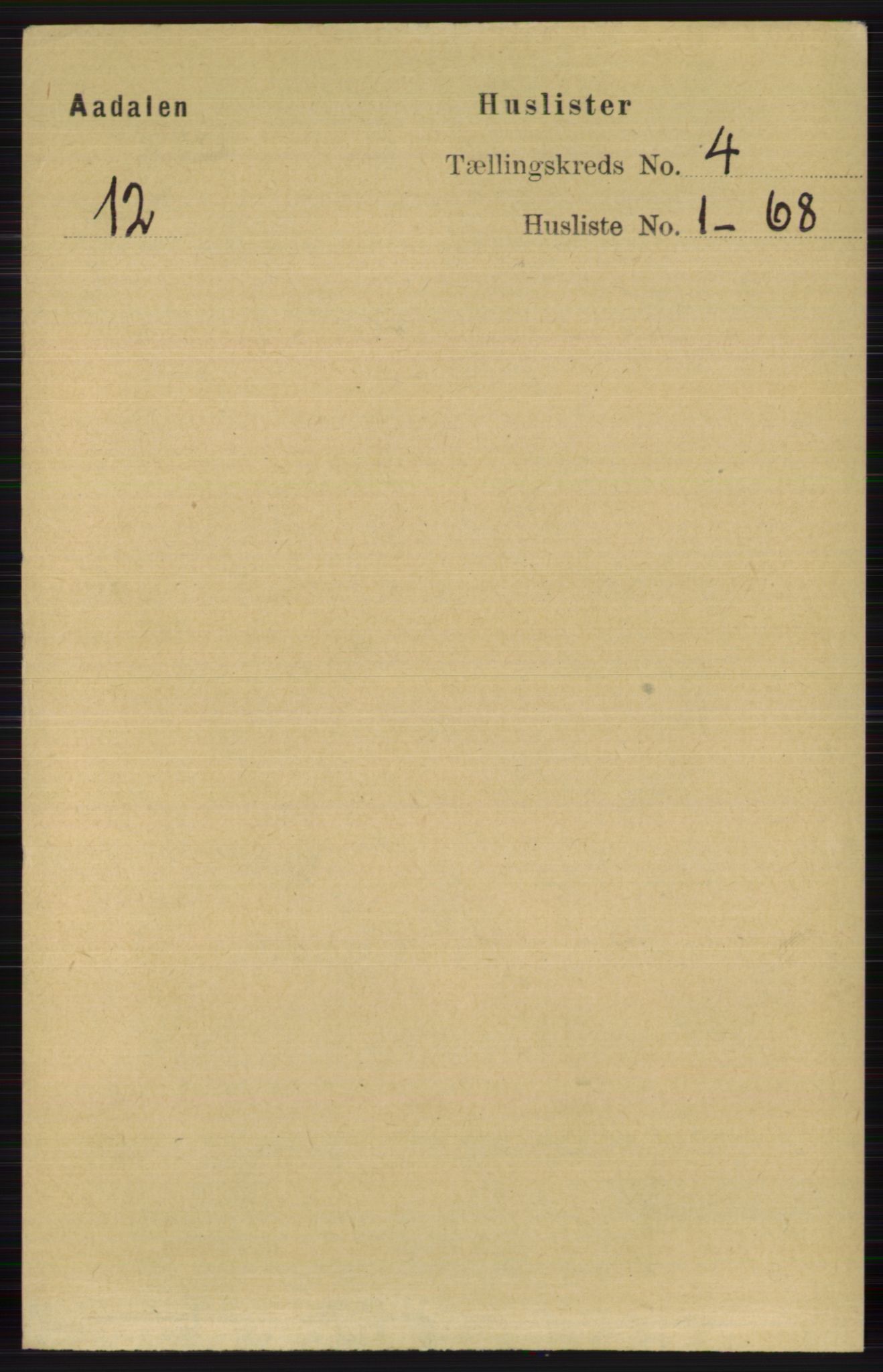 RA, Folketelling 1891 for 0614 Ådal herred, 1891, s. 1450