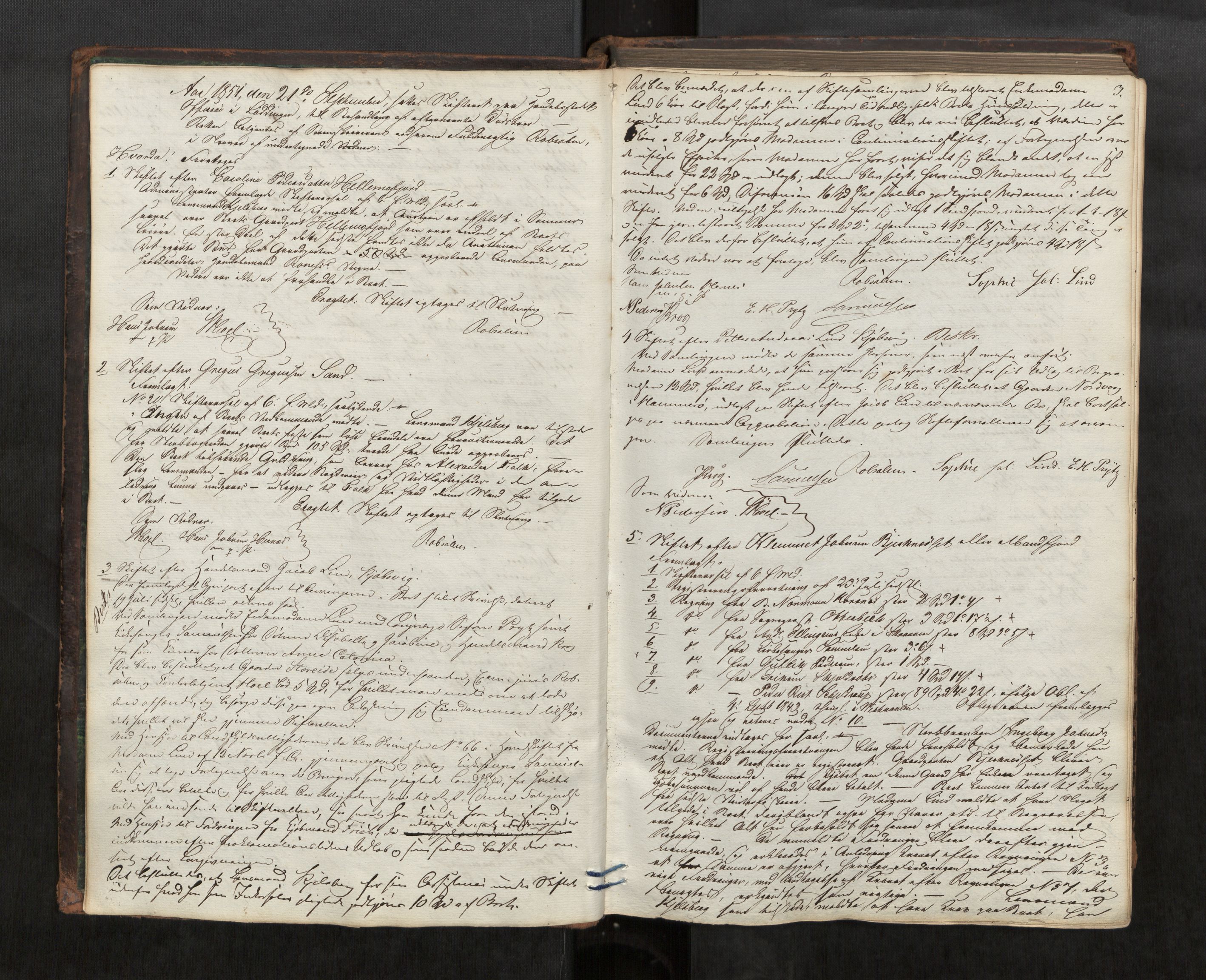Salten sorenskriveri, AV/SAT-A-4578/1/3/3B/L0005: Skiftebehandlingsprotokoll, 1851-1857, s. 3