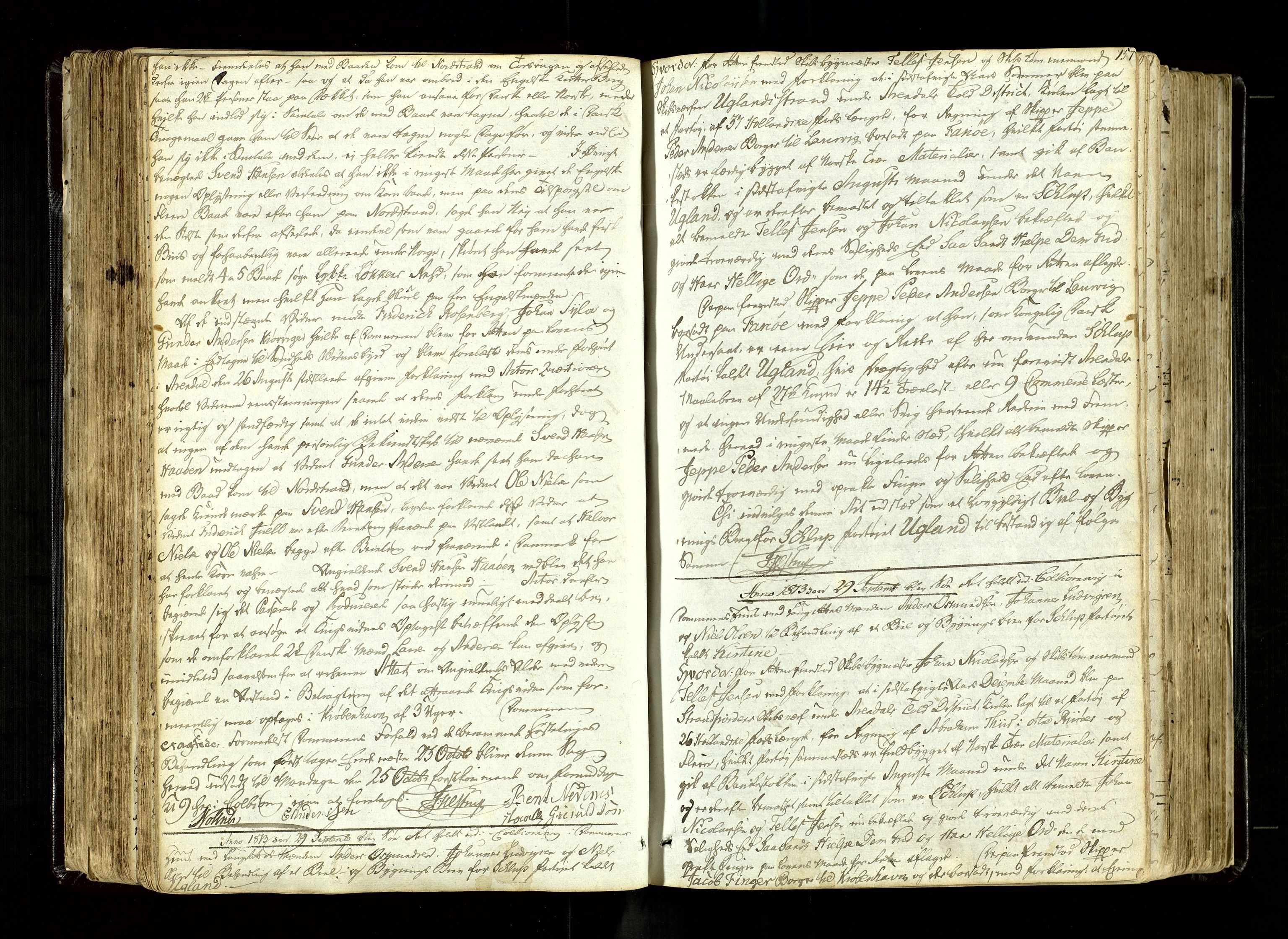 Nedenes sorenskriveri før 1824, SAK/1221-0007/F/Fb/L0006: Ekstrarettsprotokoll med register nr 6, 1811-1819, s. 157