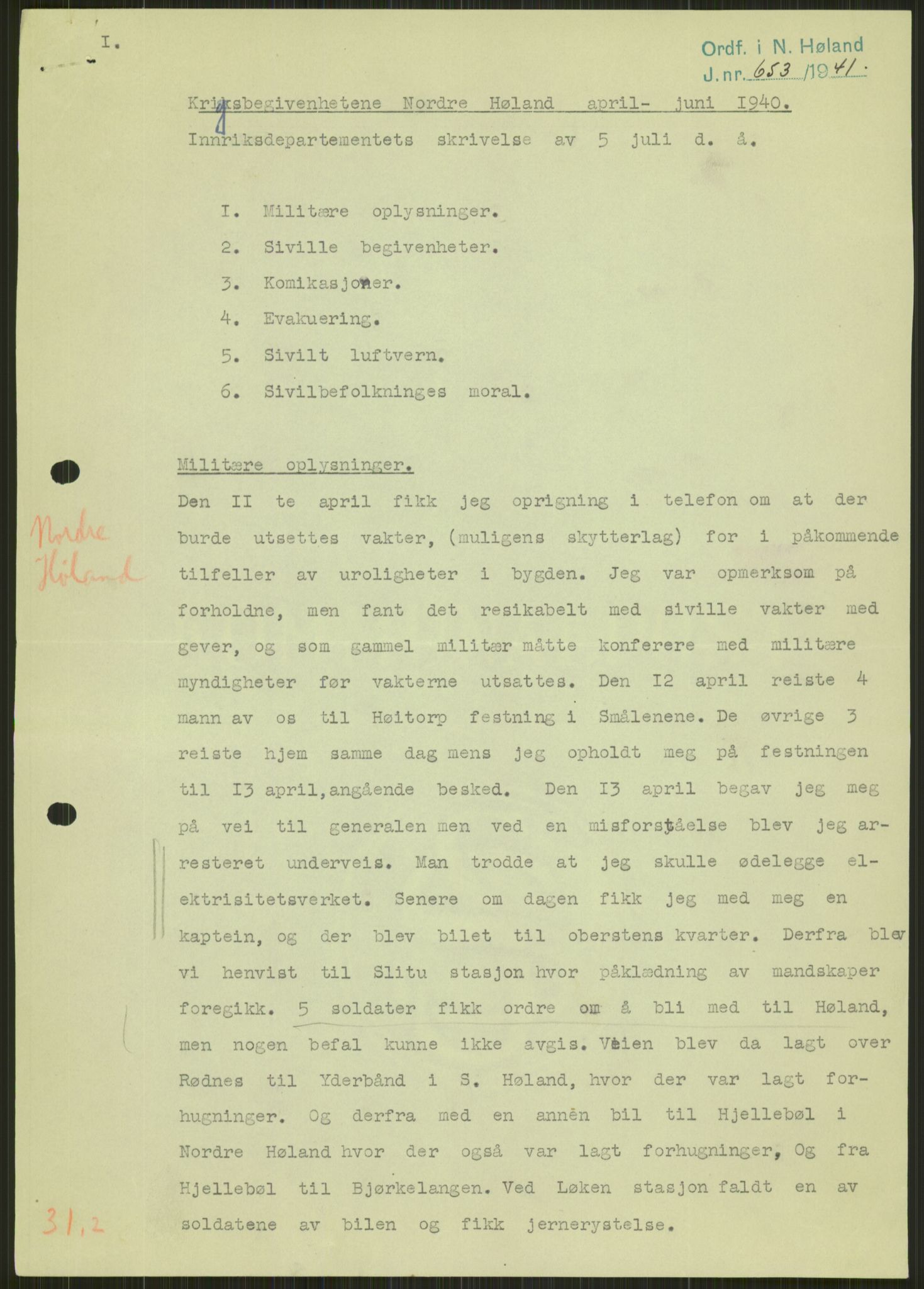 Forsvaret, Forsvarets krigshistoriske avdeling, AV/RA-RAFA-2017/Y/Ya/L0013: II-C-11-31 - Fylkesmenn.  Rapporter om krigsbegivenhetene 1940., 1940, s. 804