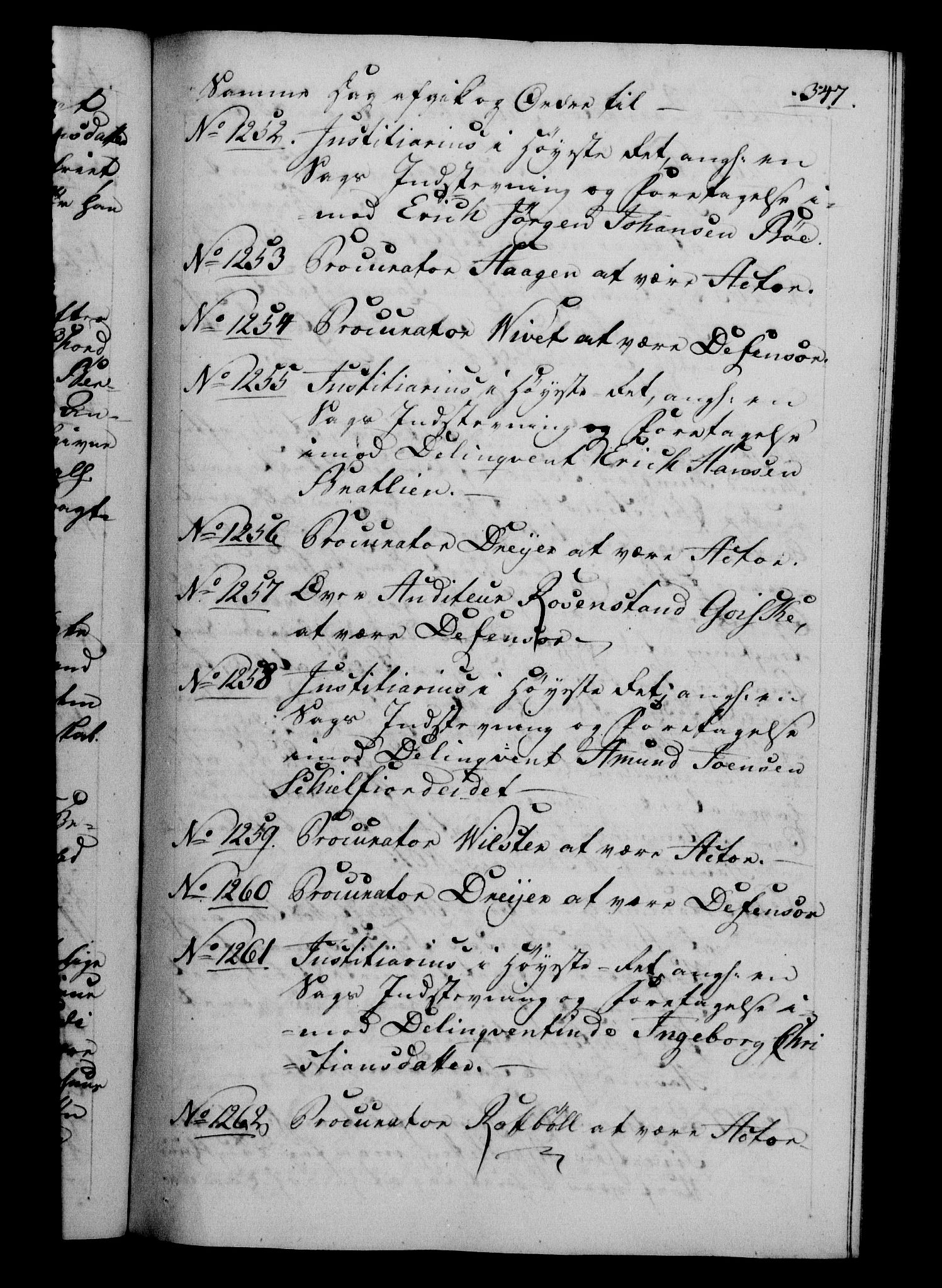 Danske Kanselli 1800-1814, RA/EA-3024/H/Hf/Hfb/Hfba/L0001: Registranter, 1800-1801, s. 347a