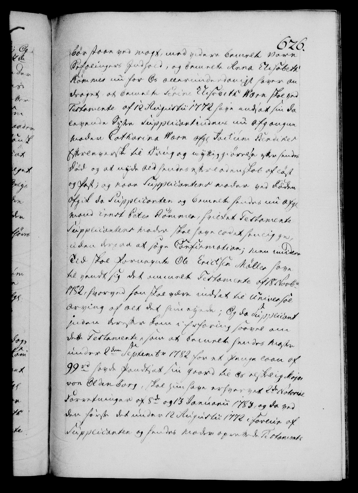 Danske Kanselli 1572-1799, AV/RA-EA-3023/F/Fc/Fca/Fcab/L0043: Norske tegnelser, 1782-1786, s. 626a