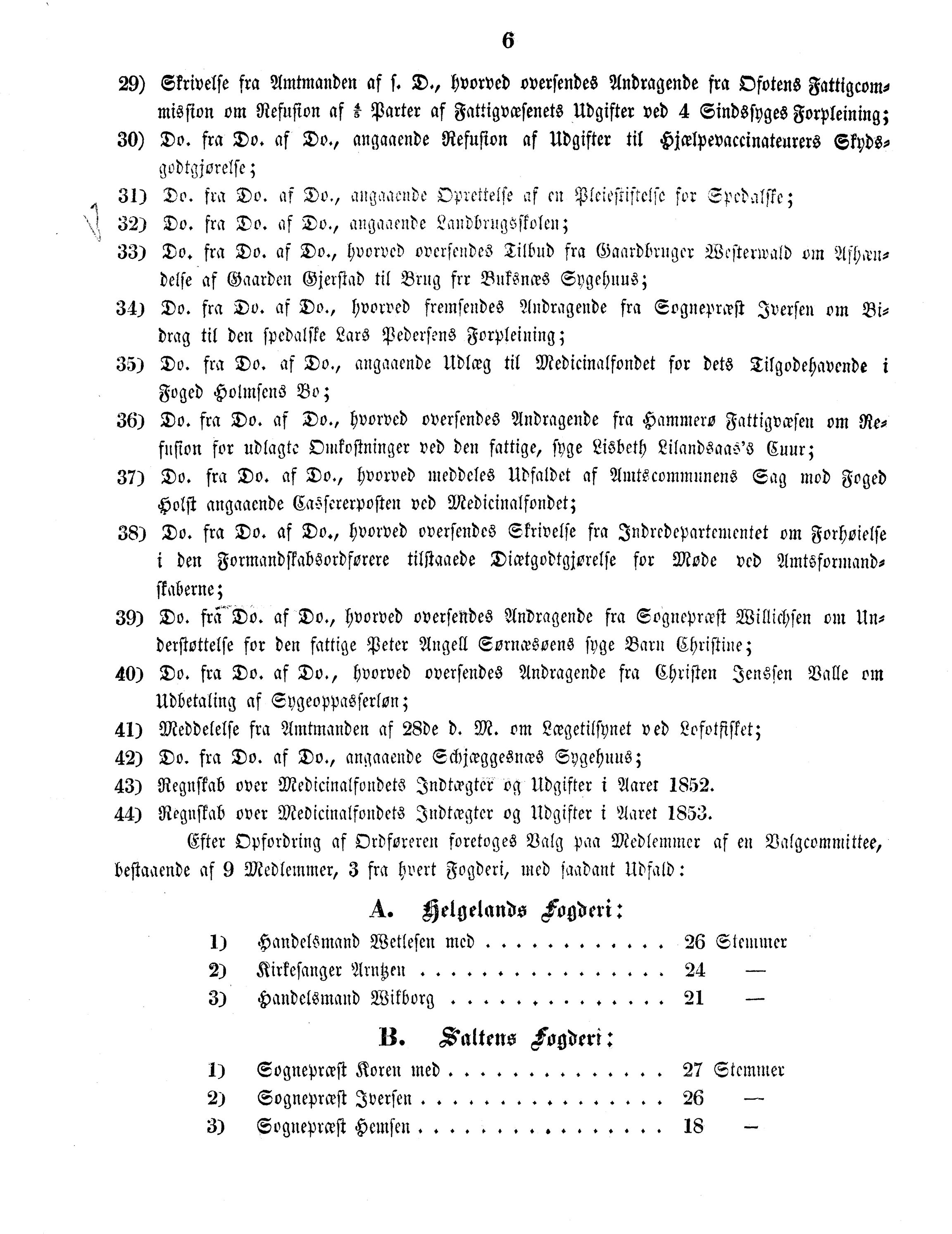 Nordland Fylkeskommune. Fylkestinget, AIN/NFK-17/176/A/Ac/L0003: Fylkestingsforhandlinger 1850-1860, 1850-1860