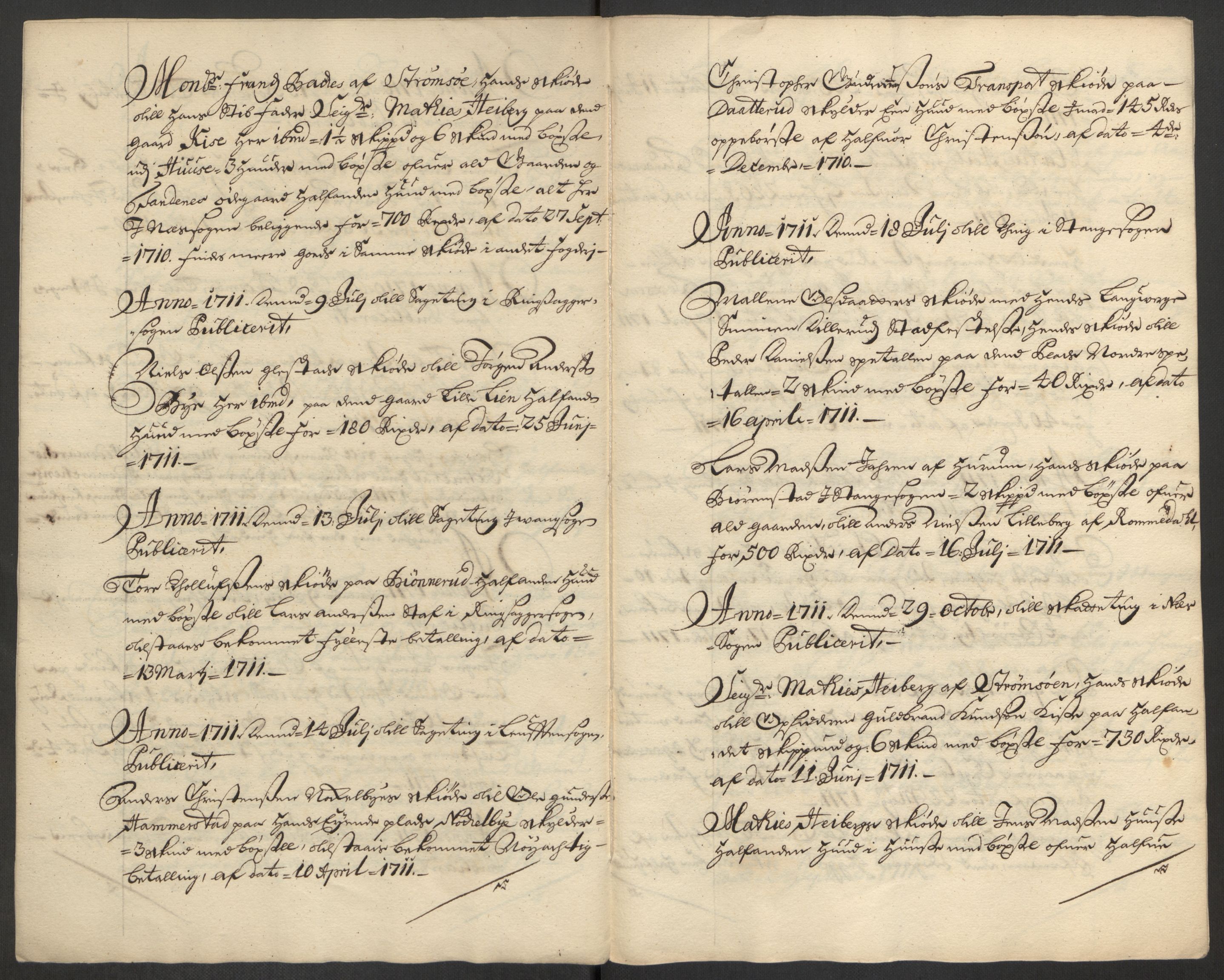 Kristiania stiftamt, AV/SAO-A-10386/E/Ed/Edp/L0001: Sorenskrivere, 1711-1721, s. 5
