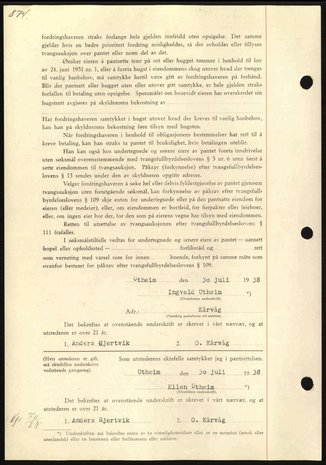 Nordmøre sorenskriveri, SAT/A-4132/1/2/2Ca: Pantebok nr. B84, 1938-1939, Dagboknr: 600/1939