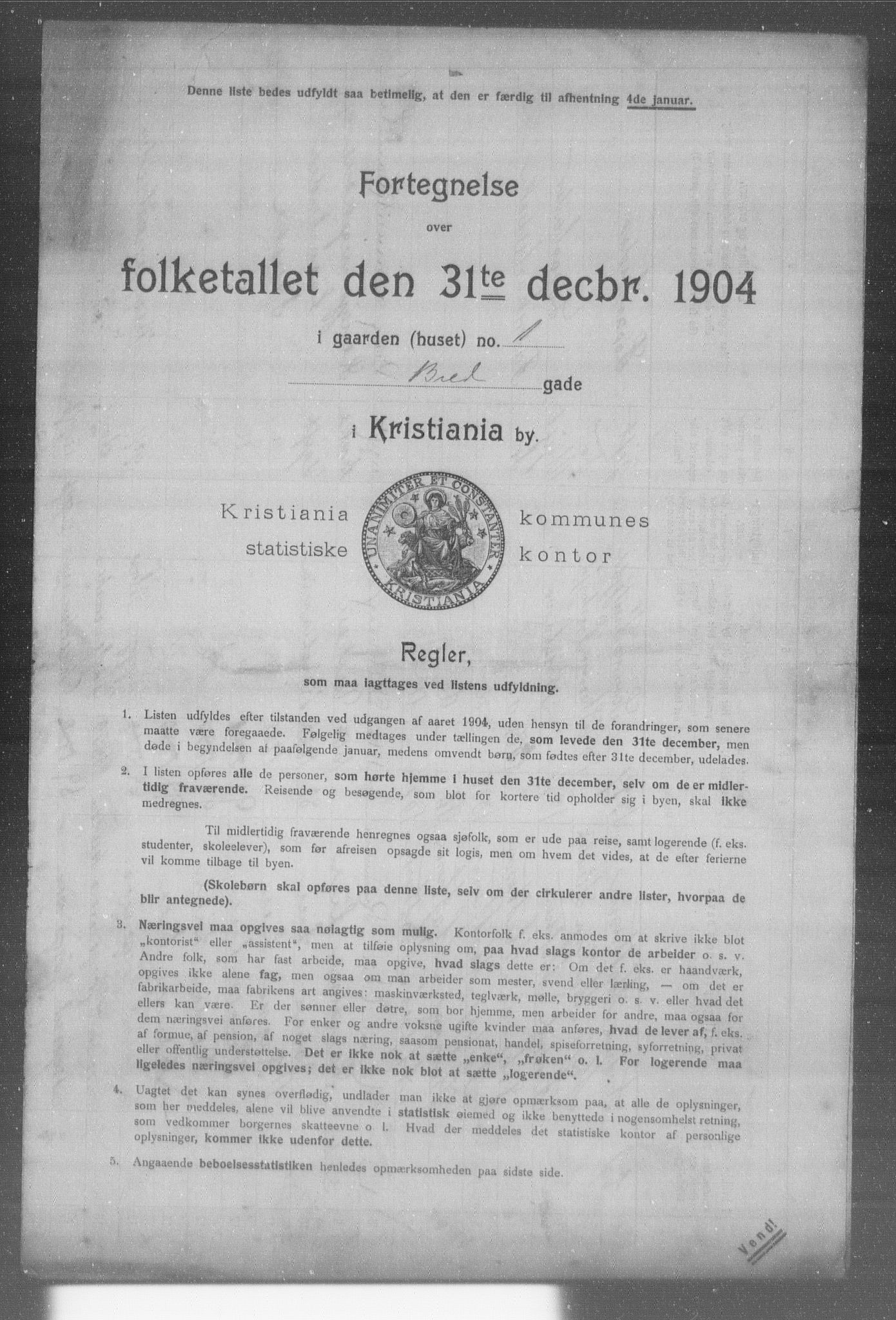 OBA, Kommunal folketelling 31.12.1904 for Kristiania kjøpstad, 1904, s. 1739