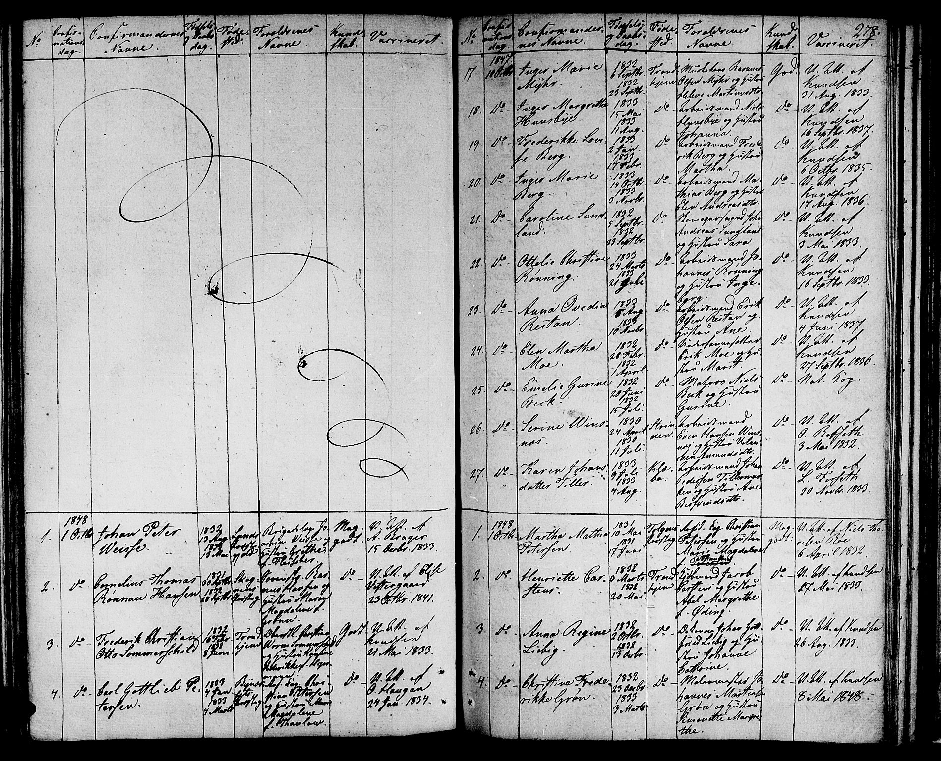 Ministerialprotokoller, klokkerbøker og fødselsregistre - Sør-Trøndelag, SAT/A-1456/601/L0070: Residerende kapellans bok nr. 601B03, 1821-1881, s. 278