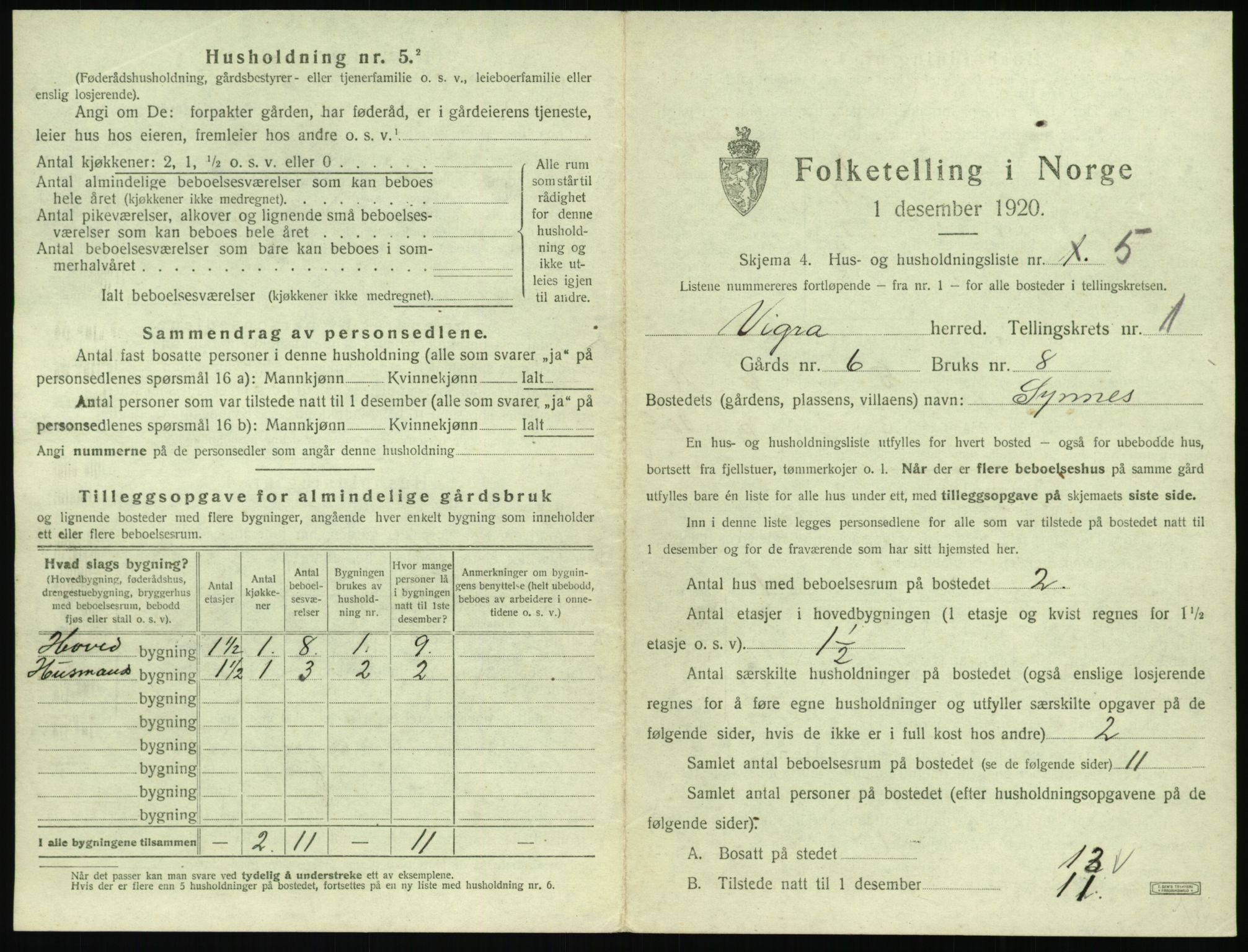 SAT, Folketelling 1920 for 1533 Vigra herred, 1920, s. 30