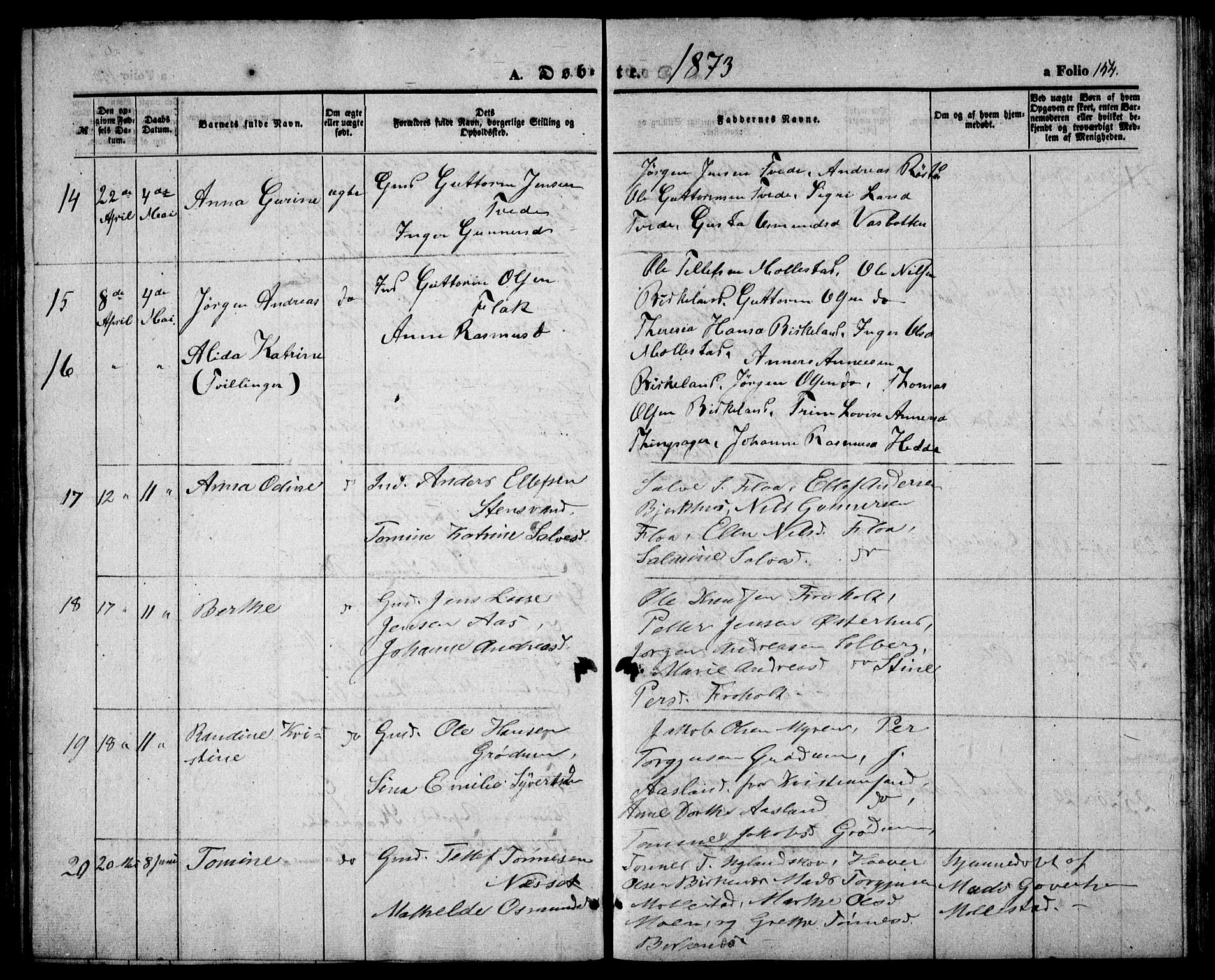 Birkenes sokneprestkontor, AV/SAK-1111-0004/F/Fb/L0002: Klokkerbok nr. B 2, 1849-1876, s. 155
