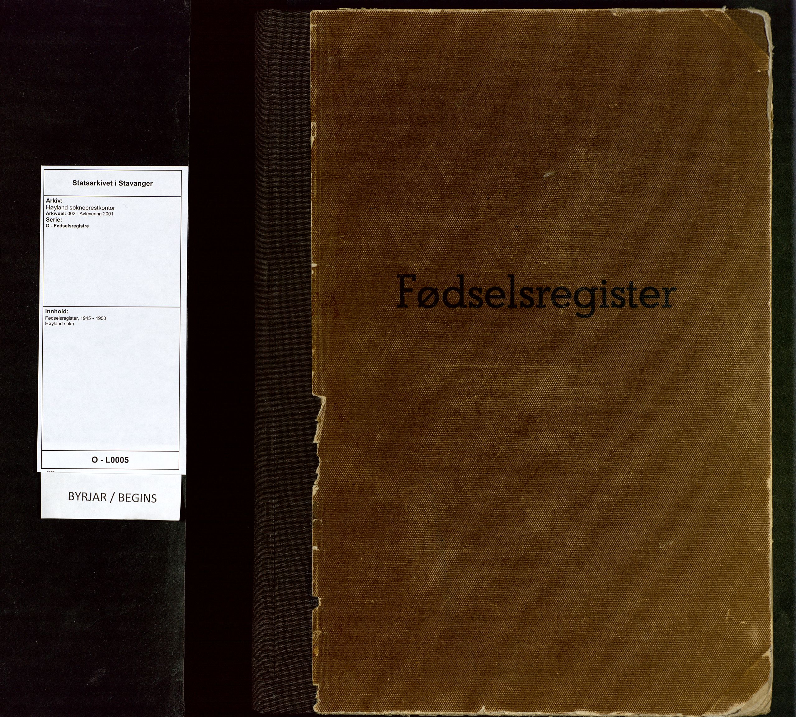 Høyland sokneprestkontor, SAST/A-101799/002/O/L0005: Fødselsregister nr. 5, 1945-1950