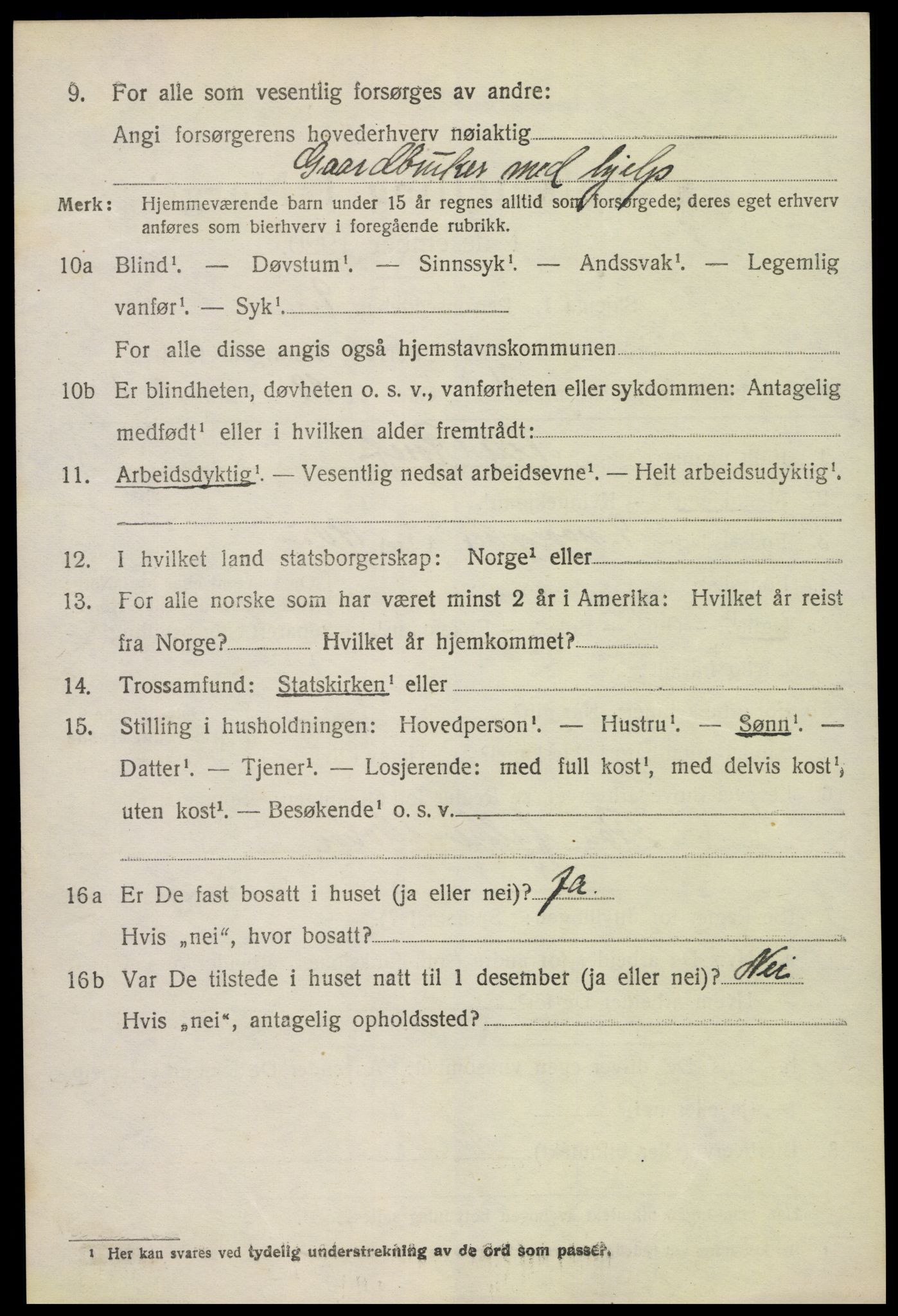 SAK, Folketelling 1920 for 0932 Mykland herred, 1920, s. 1339