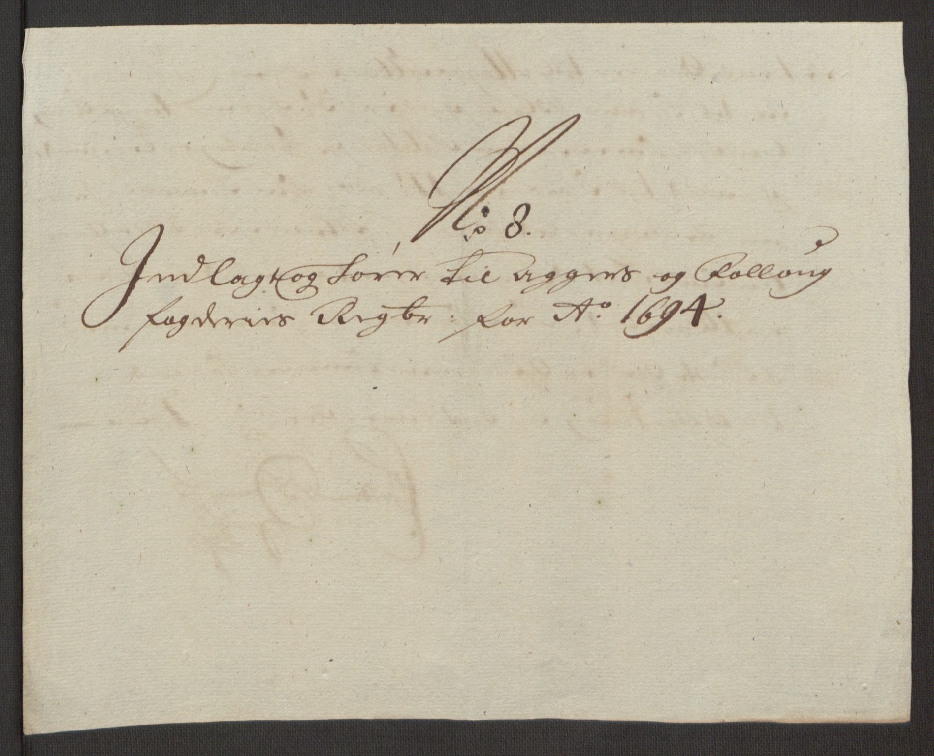 Rentekammeret inntil 1814, Reviderte regnskaper, Fogderegnskap, AV/RA-EA-4092/R10/L0438: Fogderegnskap Aker og Follo, 1694, s. 262