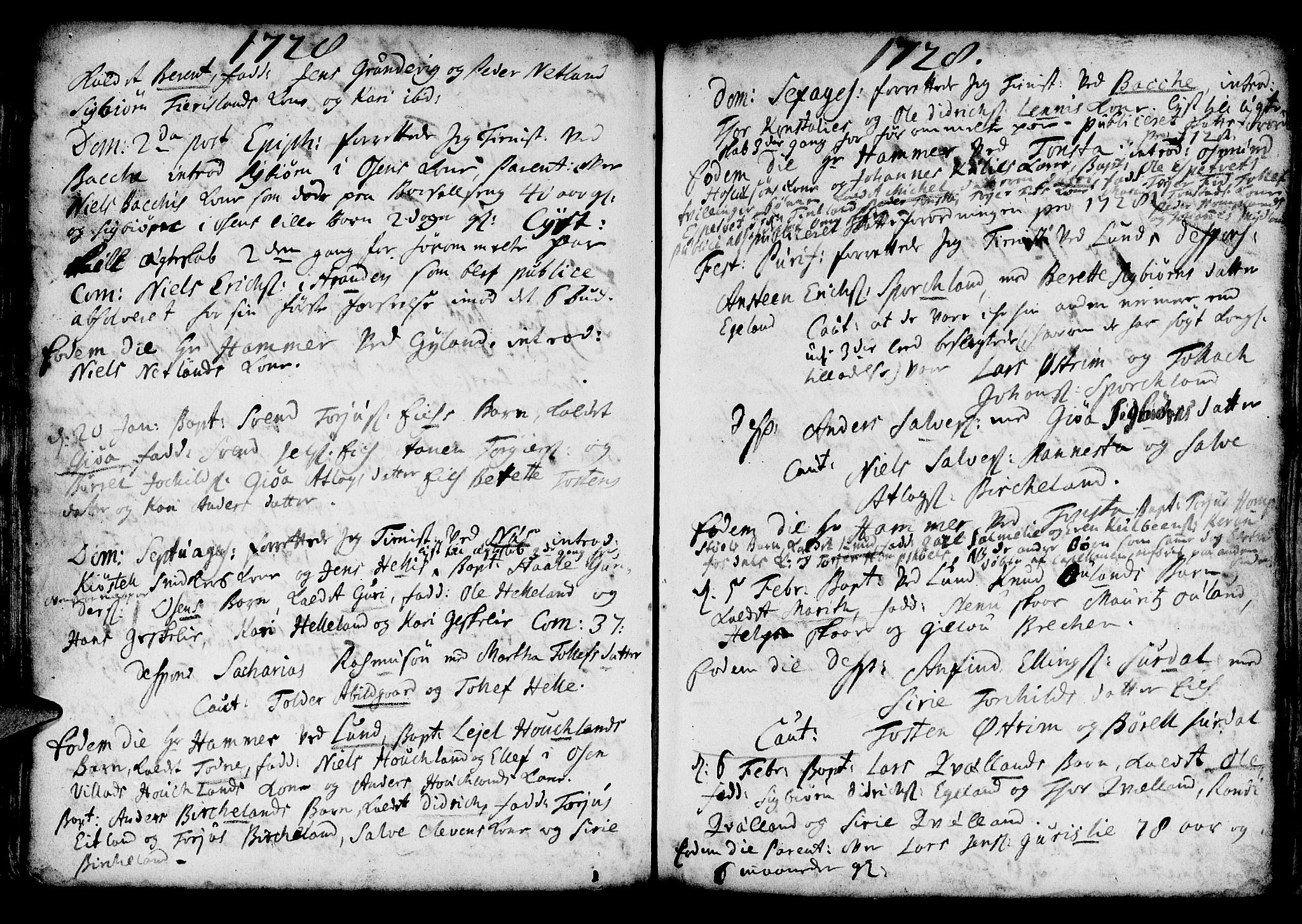 Lund sokneprestkontor, AV/SAST-A-101809/S06/L0001: Ministerialbok nr. A 1, 1724-1737