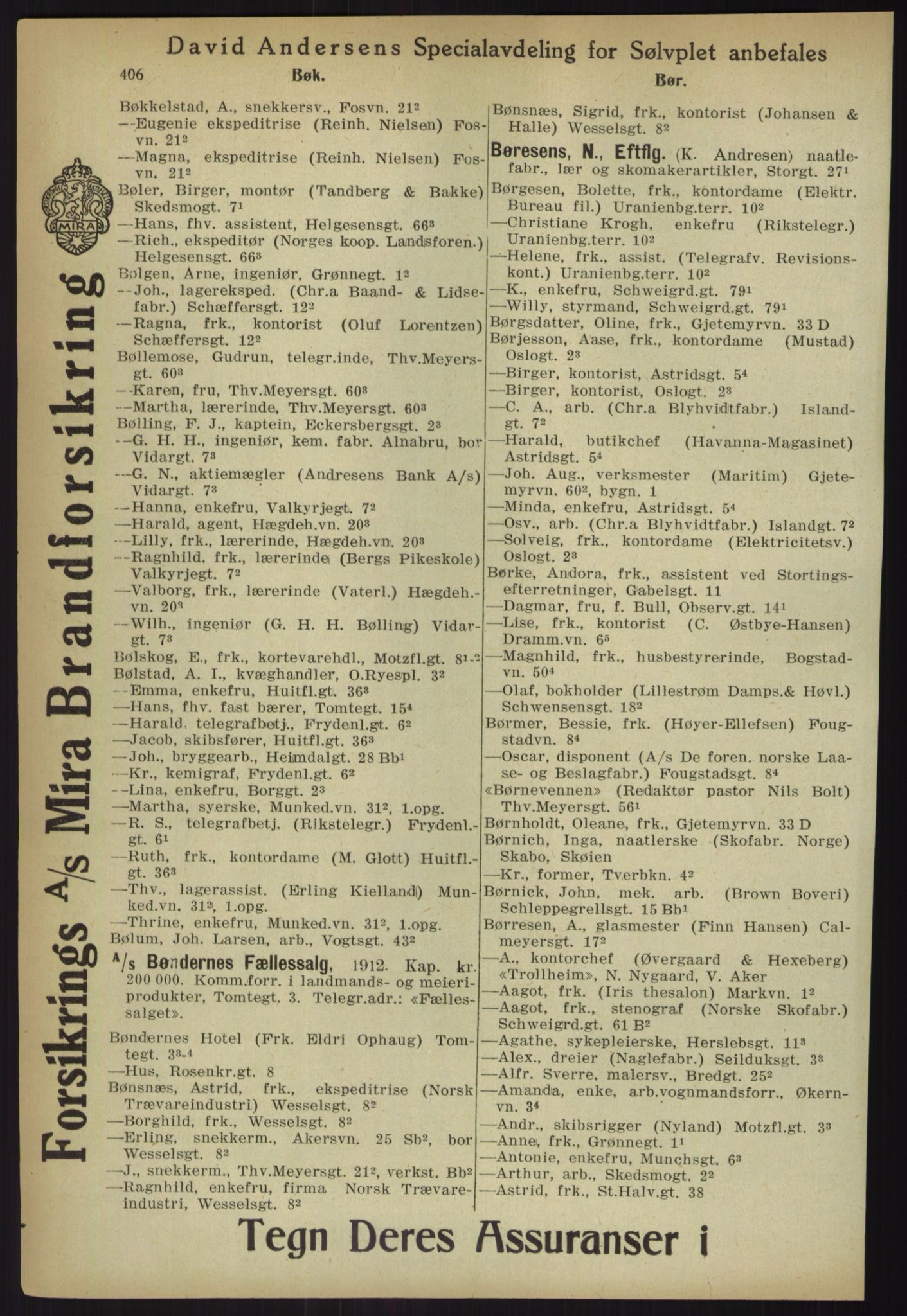 Kristiania/Oslo adressebok, PUBL/-, 1918, s. 431