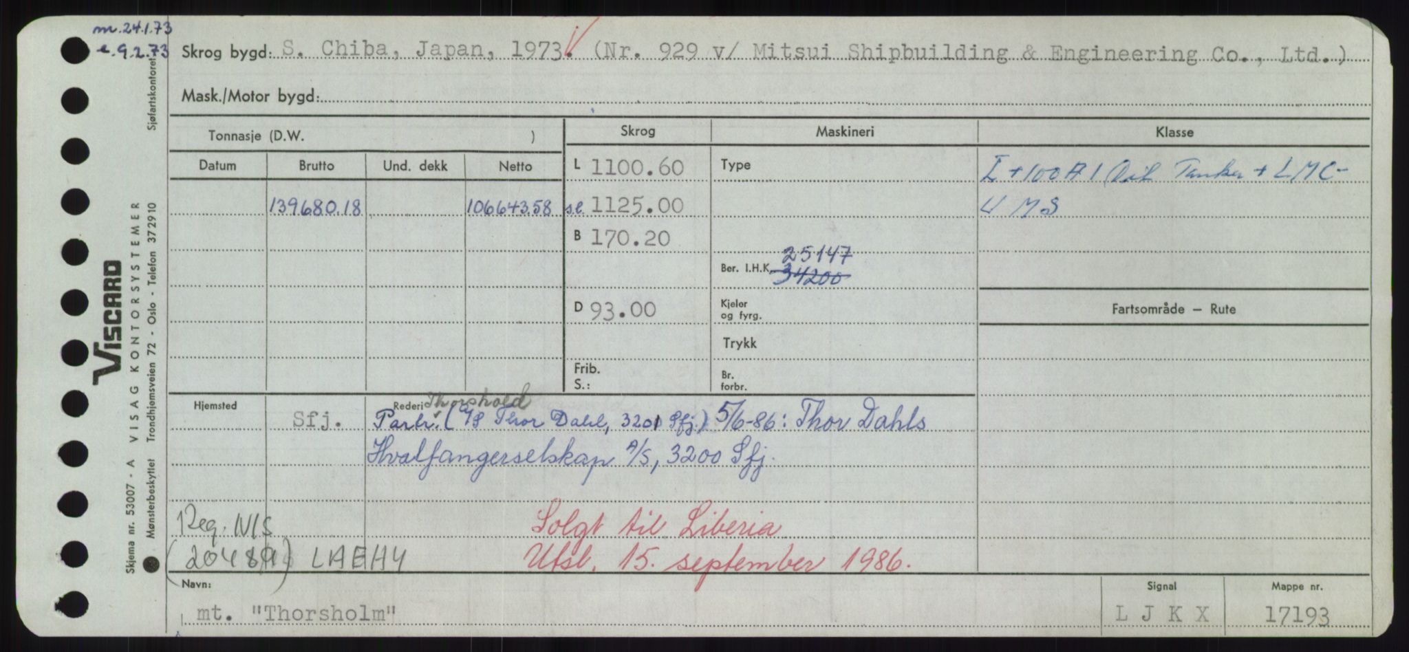 Sjøfartsdirektoratet med forløpere, Skipsmålingen, RA/S-1627/H/Hd/L0038: Fartøy, T-Th, s. 767