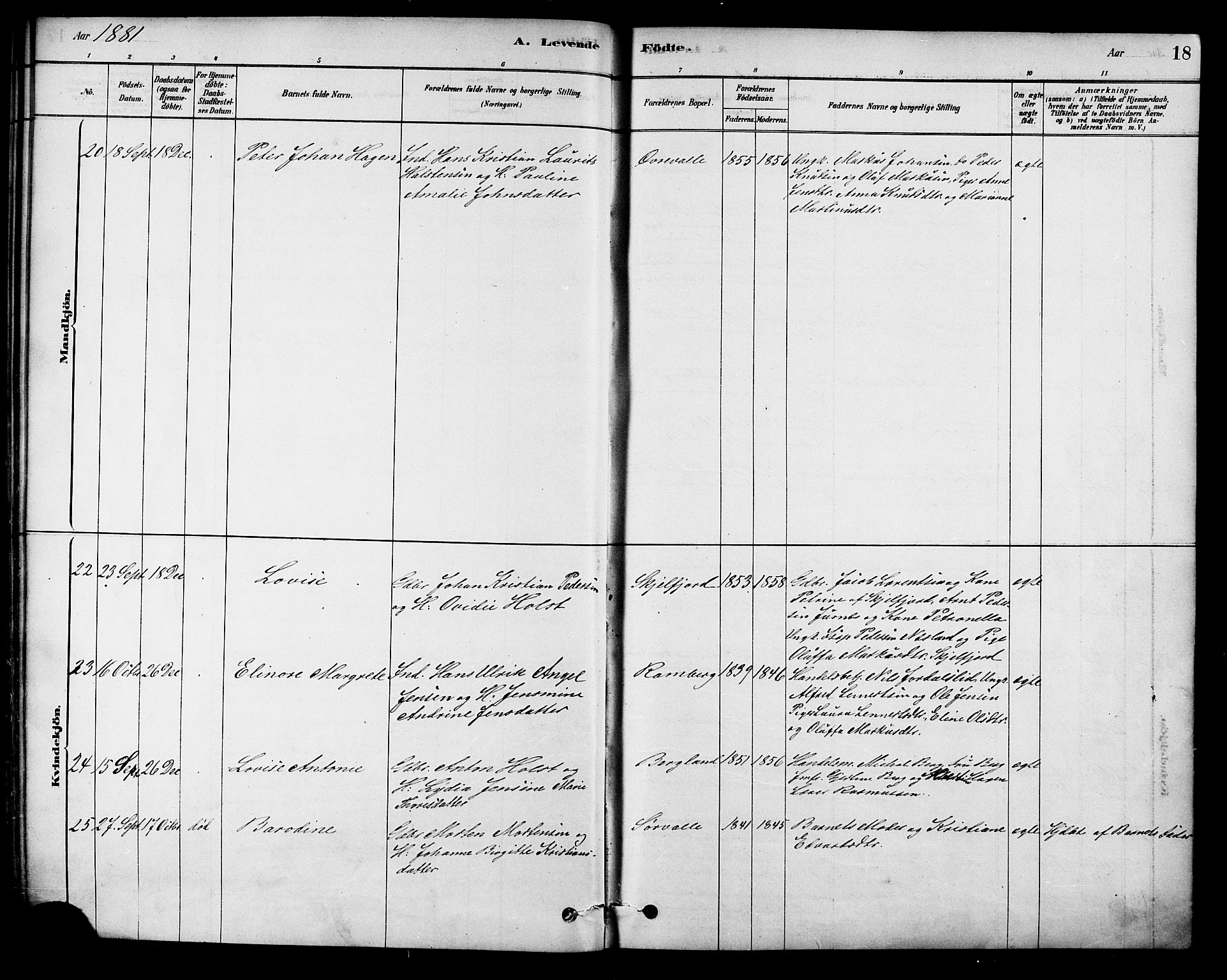 Ministerialprotokoller, klokkerbøker og fødselsregistre - Nordland, AV/SAT-A-1459/885/L1204: Ministerialbok nr. 885A05, 1878-1892, s. 18