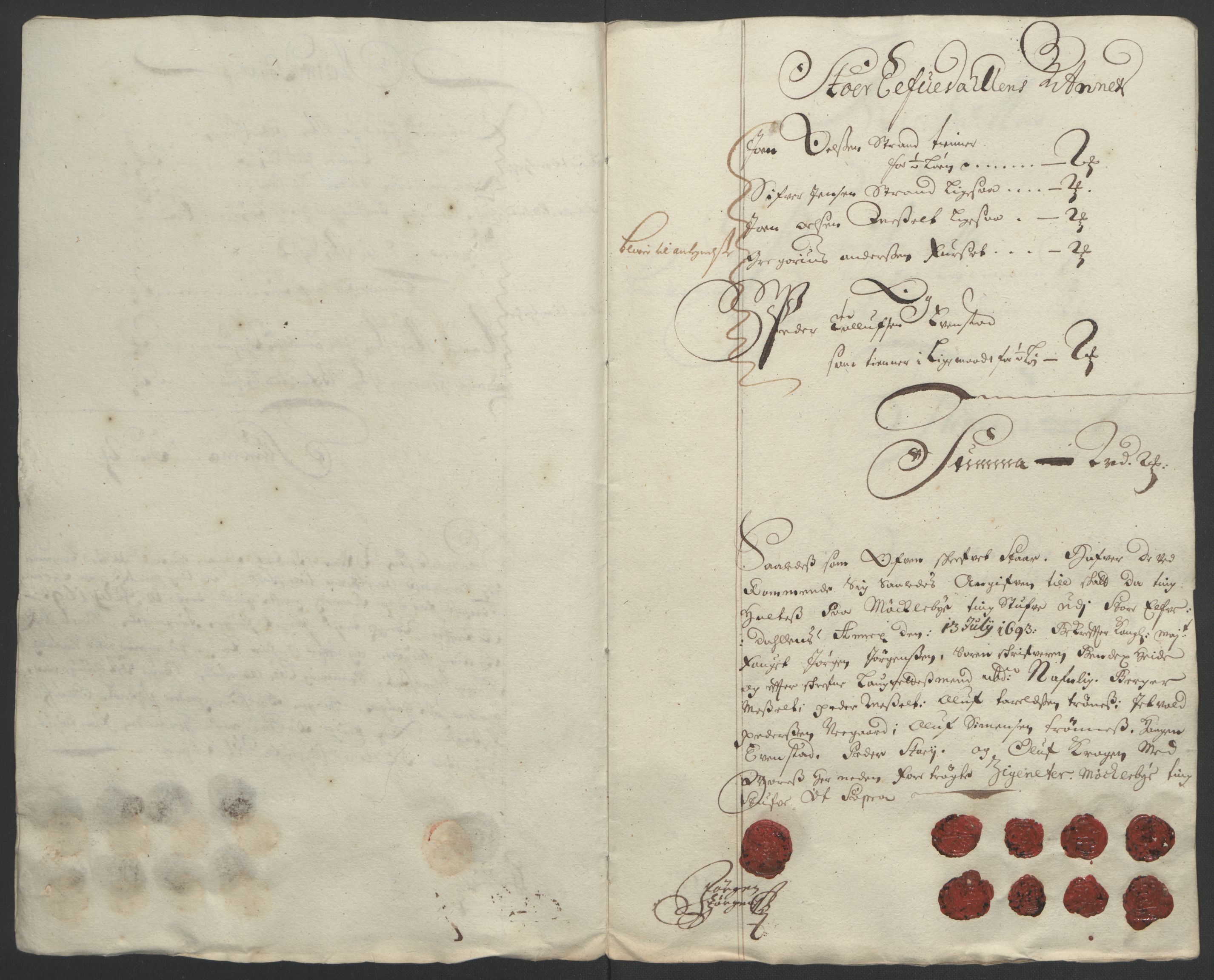 Rentekammeret inntil 1814, Reviderte regnskaper, Fogderegnskap, AV/RA-EA-4092/R13/L0831: Fogderegnskap Solør, Odal og Østerdal, 1693, s. 247