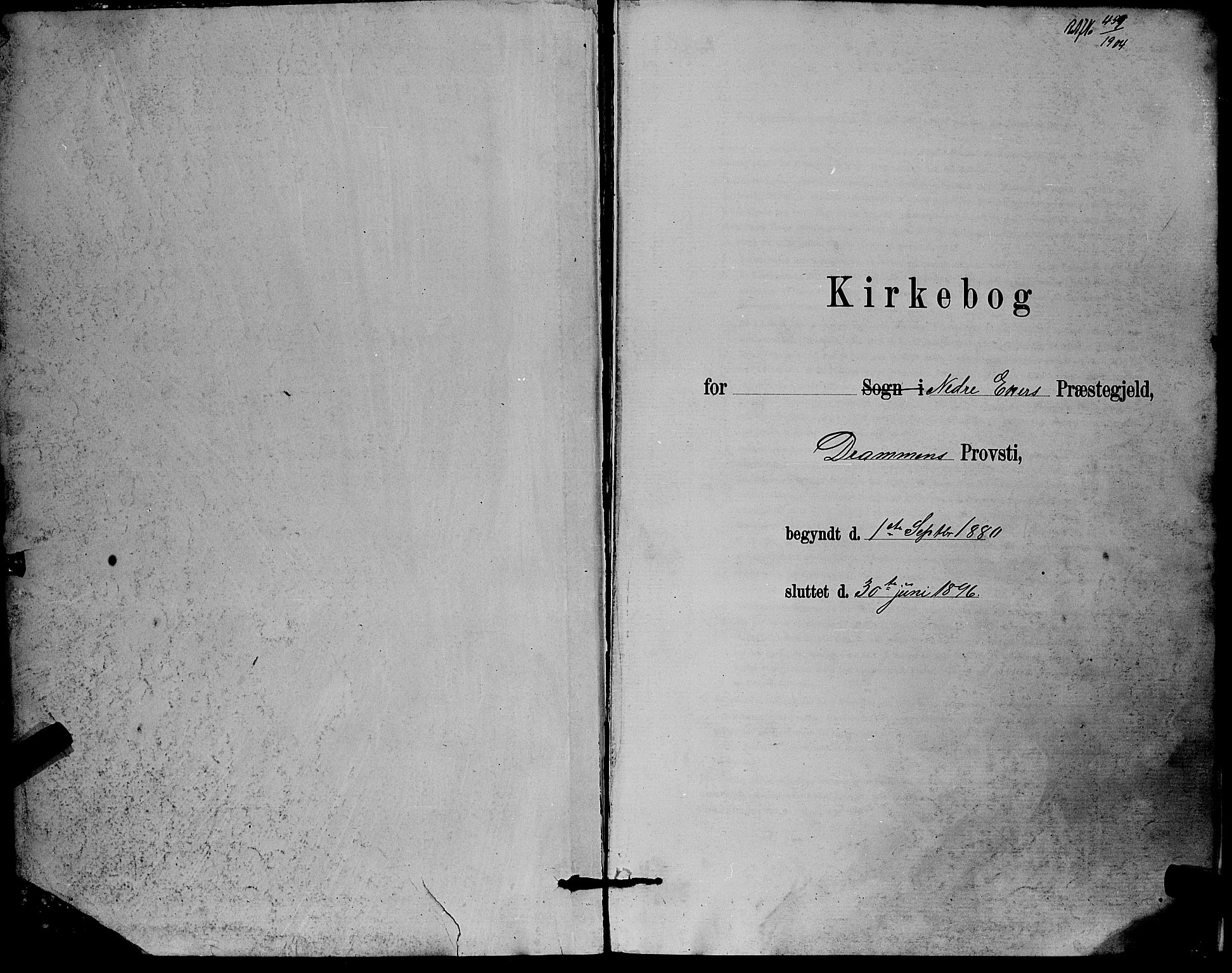 Nedre Eiker kirkebøker, SAKO/A-612/G/Ga/L0002: Klokkerbok nr. 2, 1880-1896