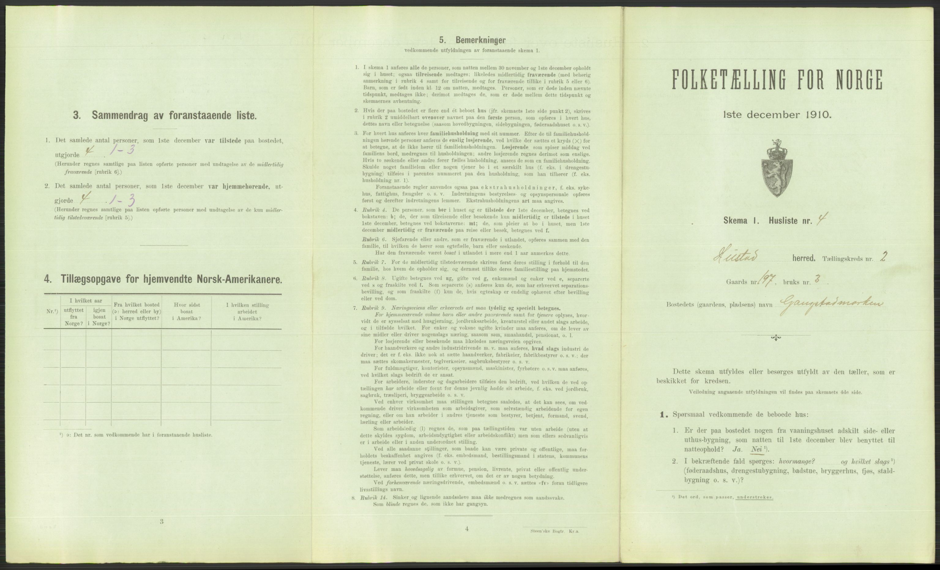 RA, Folketelling 1910 for 1728 Hustad (Sandvollan) herred, 1910, s. 117