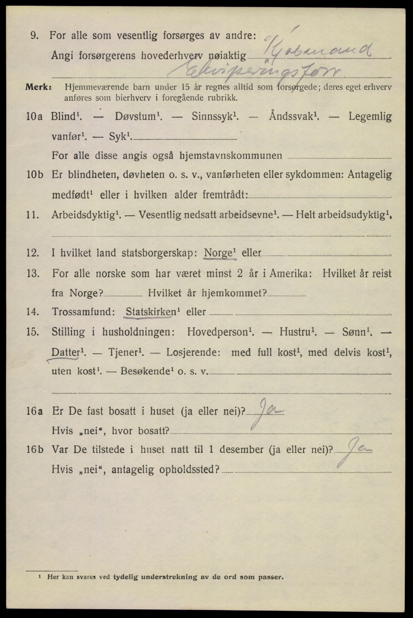 SAKO, Folketelling 1920 for 0801 Kragerø kjøpstad, 1920, s. 10020