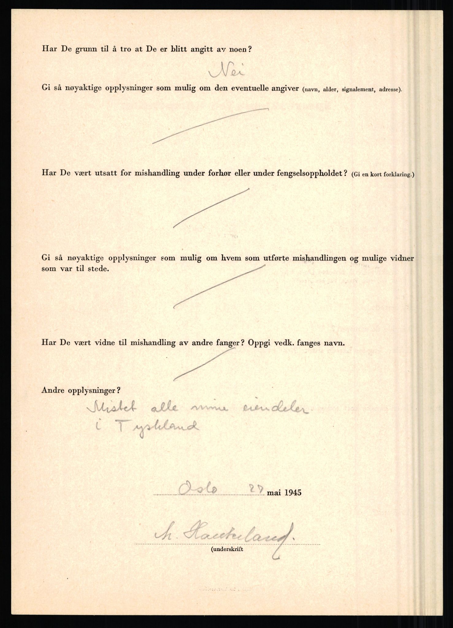 Rikspolitisjefen, AV/RA-S-1560/L/L0006: Hansen, Adolf Boye - Hemstad, Gunnar, 1940-1945, s. 866