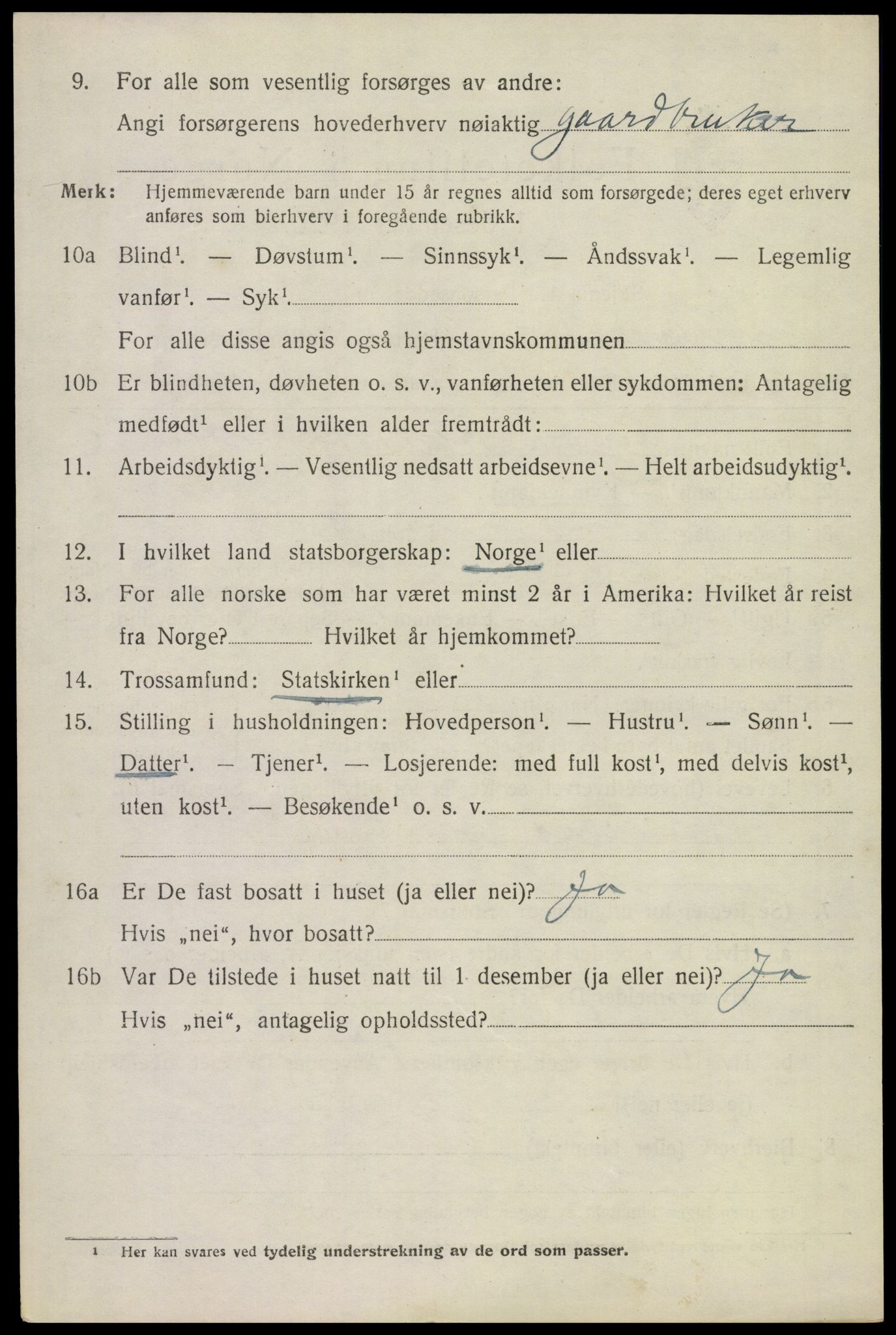 SAST, Folketelling 1920 for 1122 Gjesdal herred, 1920, s. 2539