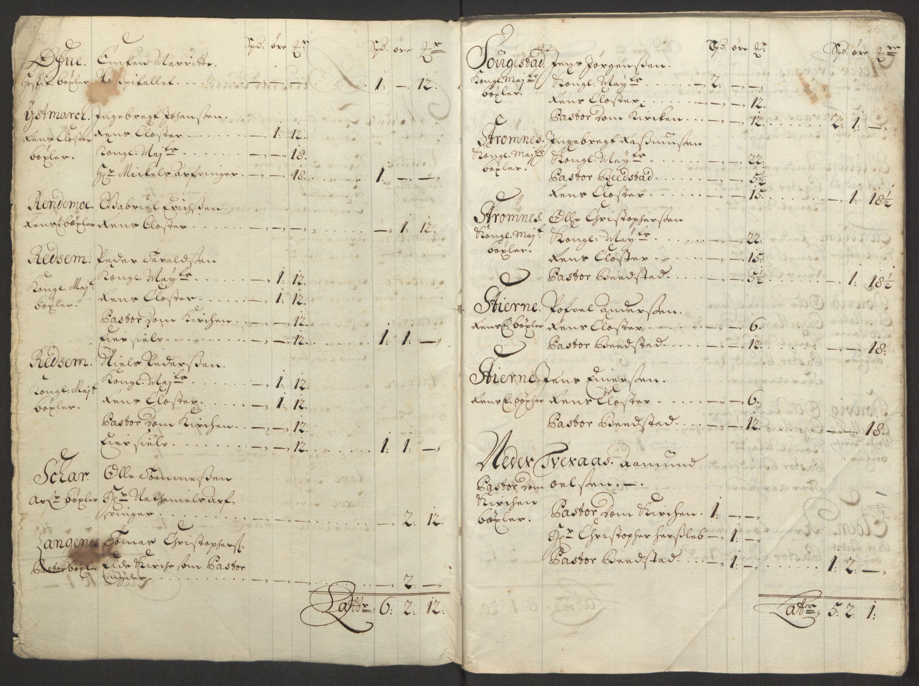 Rentekammeret inntil 1814, Reviderte regnskaper, Fogderegnskap, RA/EA-4092/R63/L4309: Fogderegnskap Inderøy, 1695-1697, s. 162