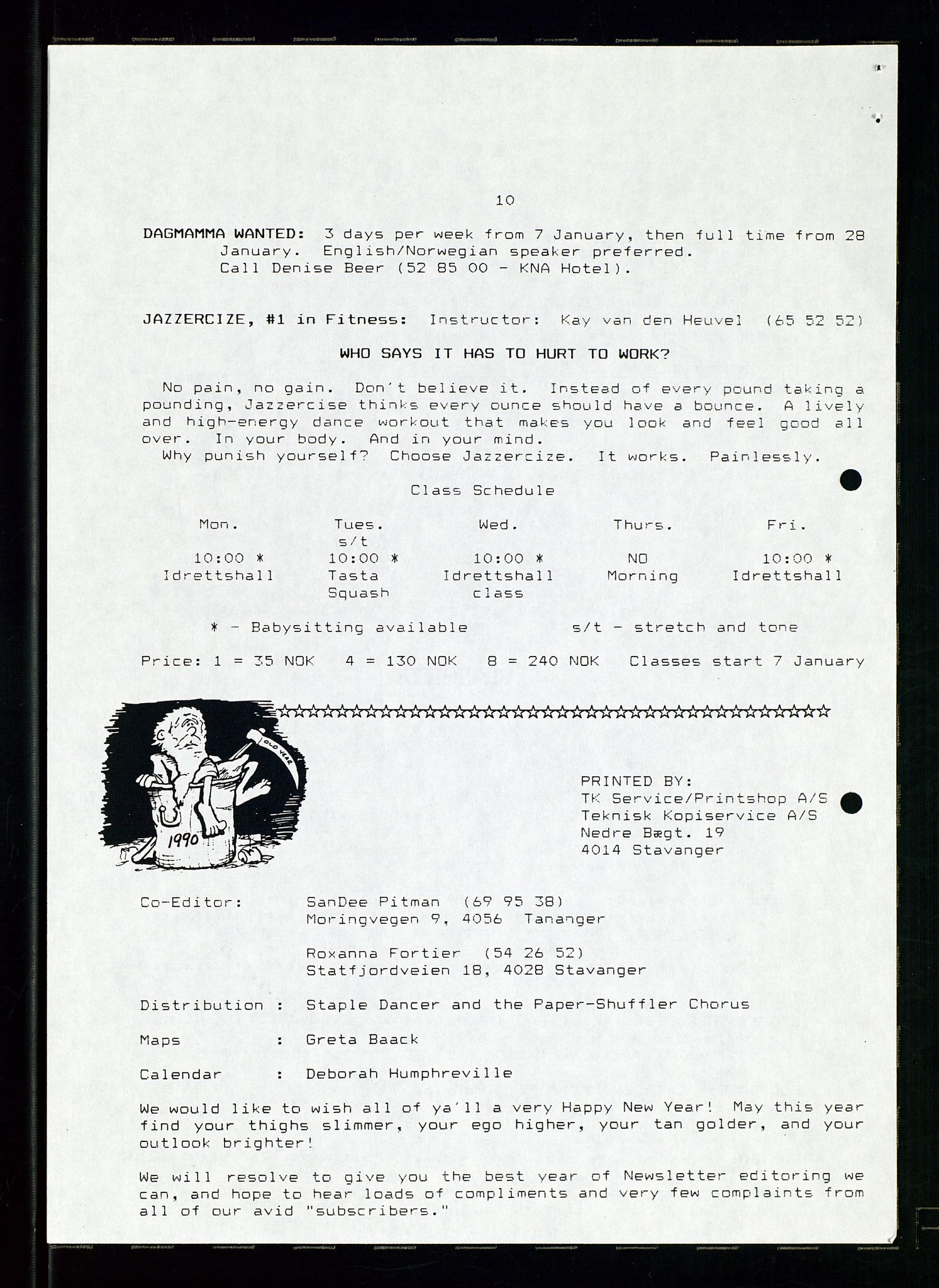 PA 1547 - Petroleum Wives Club, AV/SAST-A-101974/X/Xa/L0003: Newsletter, 1988-1994