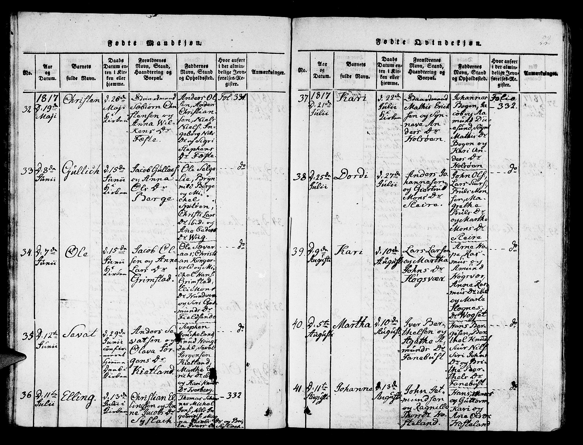 Lindås Sokneprestembete, AV/SAB-A-76701/H/Haa/Haaa/L0007: Ministerialbok nr. A 7, 1816-1823, s. 22