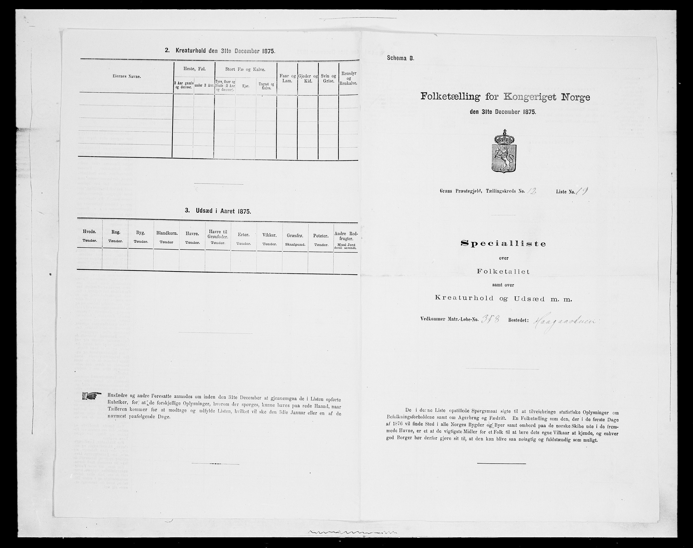 SAH, Folketelling 1875 for 0534P Gran prestegjeld, 1875, s. 2277