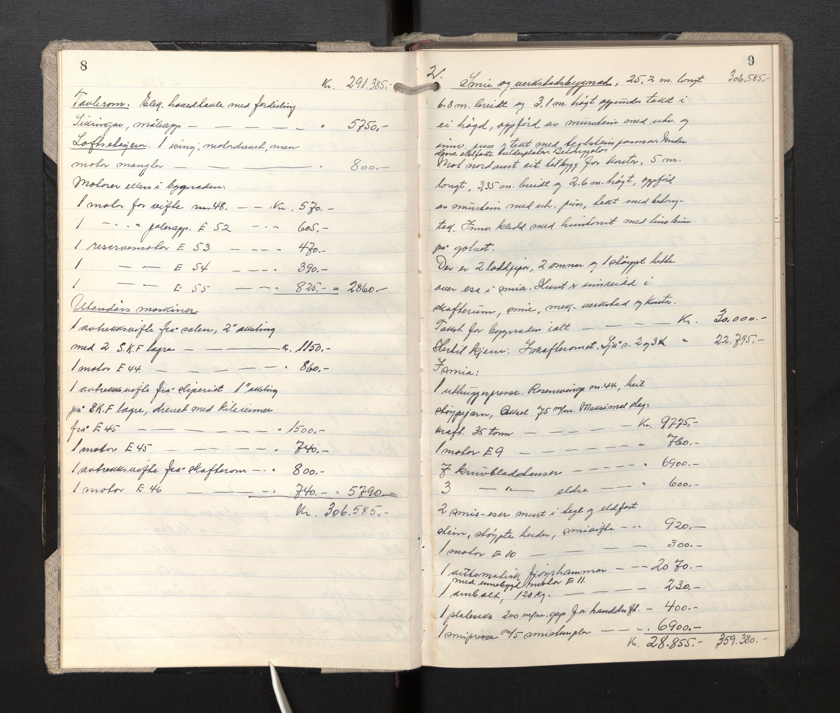 Lensmannen i Fjaler, AV/SAB-A-27201/0012/L0004: Branntakstprotokoll, 1948-1954, s. 8-9