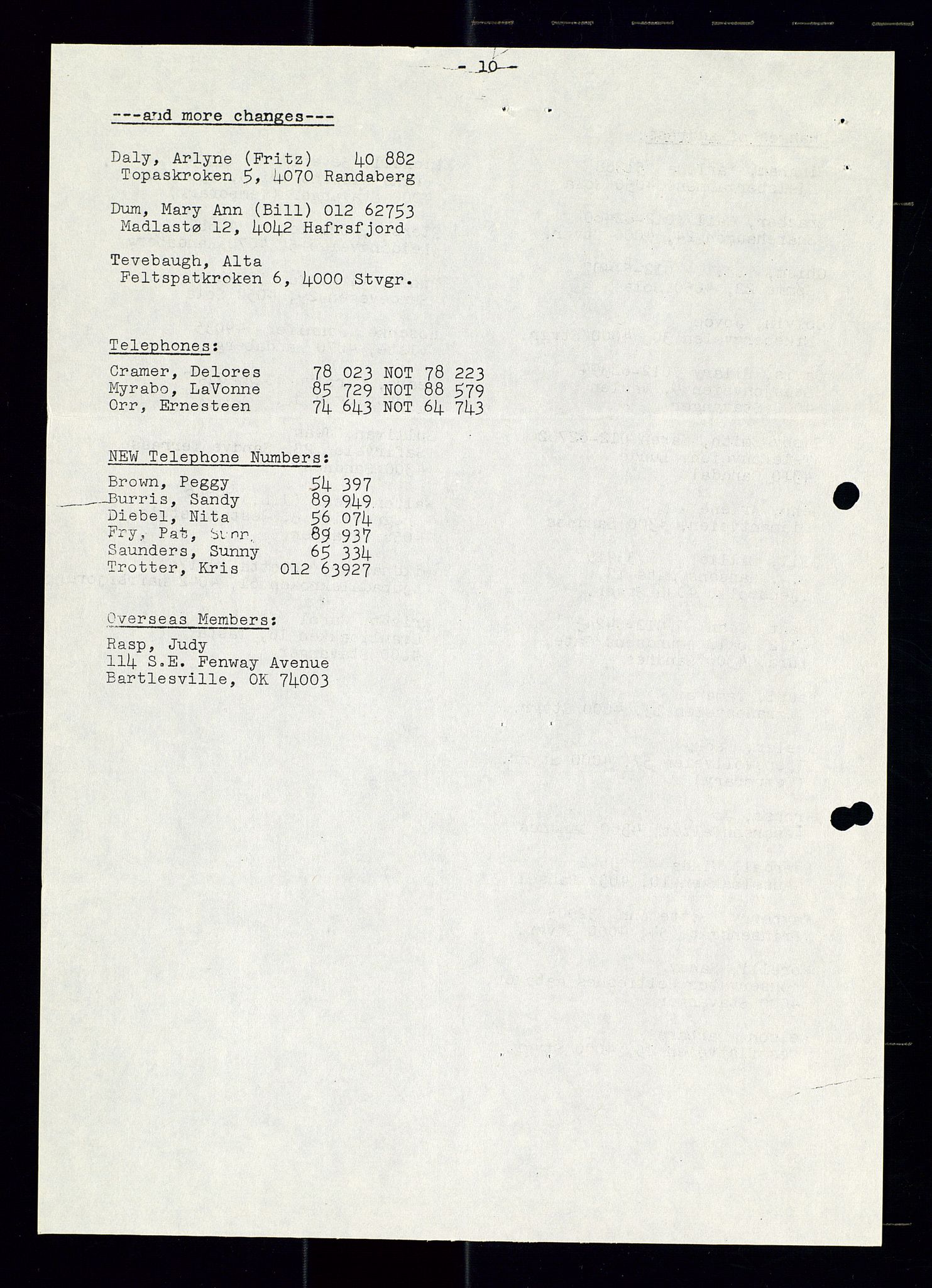 PA 1547 - Petroleum Wives Club, AV/SAST-A-101974/X/Xa/L0001: Newsletters (1971-1978)/radiointervjuer på kasett (1989-1992), 1970-1978