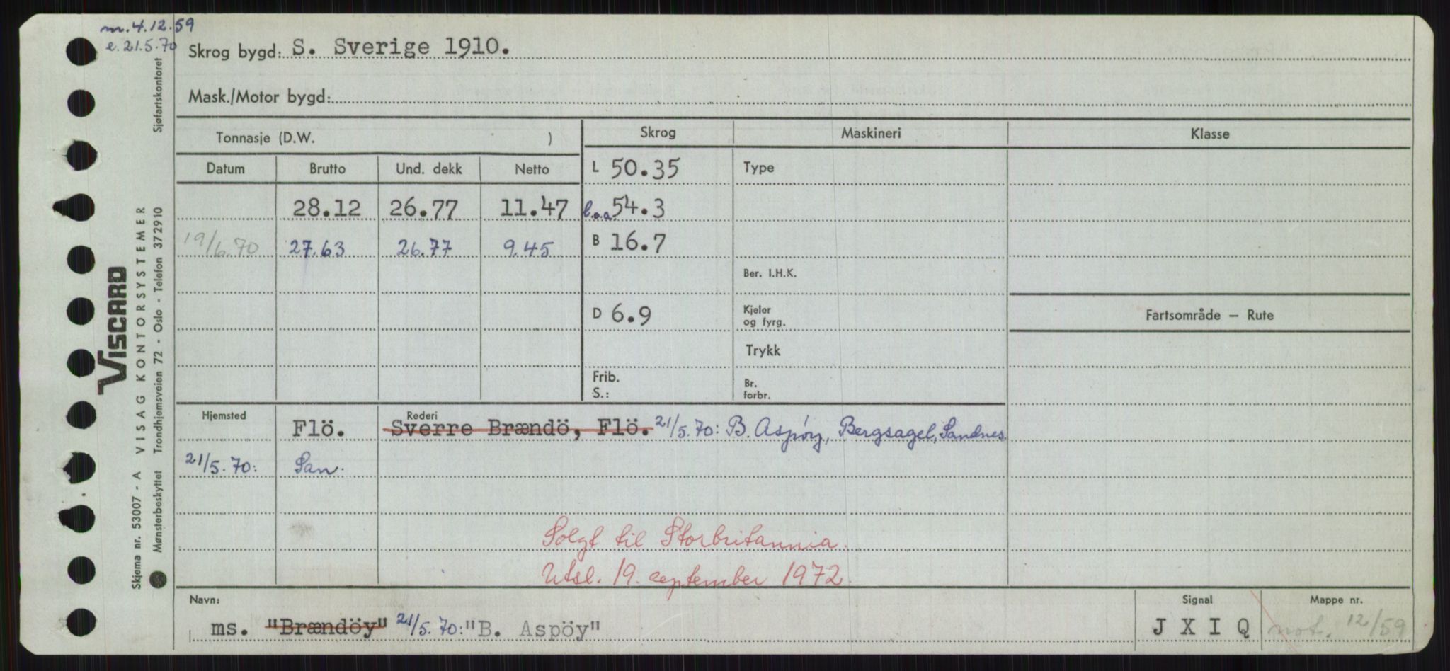 Sjøfartsdirektoratet med forløpere, Skipsmålingen, AV/RA-S-1627/H/Hd/L0003: Fartøy, B-Bev, s. 3