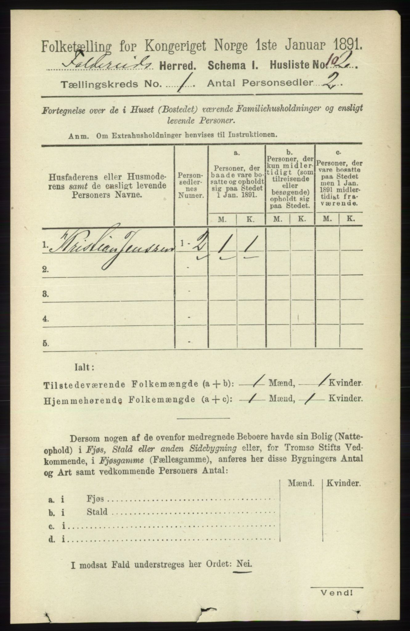 RA, Folketelling 1891 for 1753 Foldereid herred, 1891, s. 114