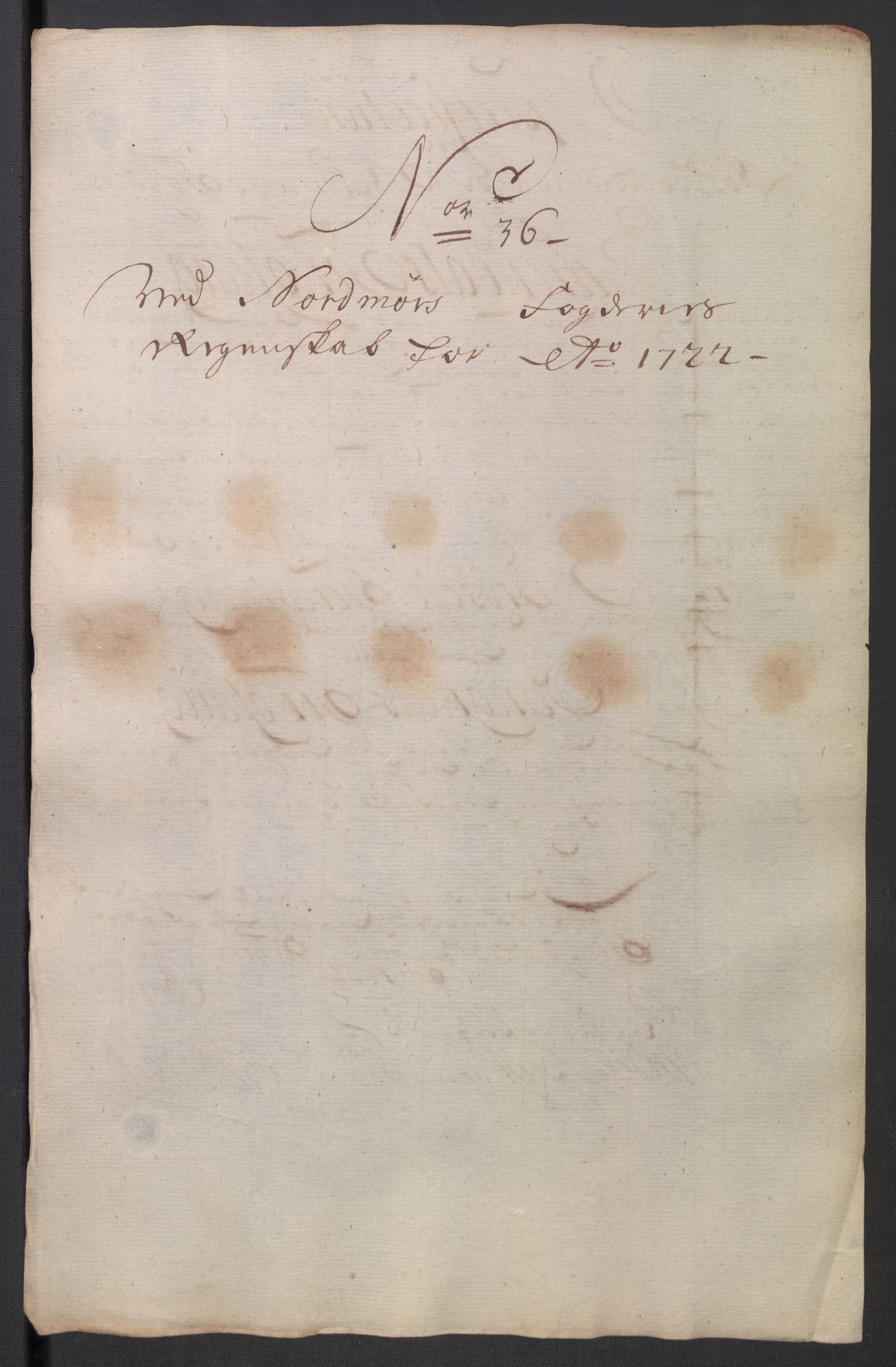Rentekammeret inntil 1814, Reviderte regnskaper, Fogderegnskap, RA/EA-4092/R56/L3755: Fogderegnskap Nordmøre, 1722, s. 263