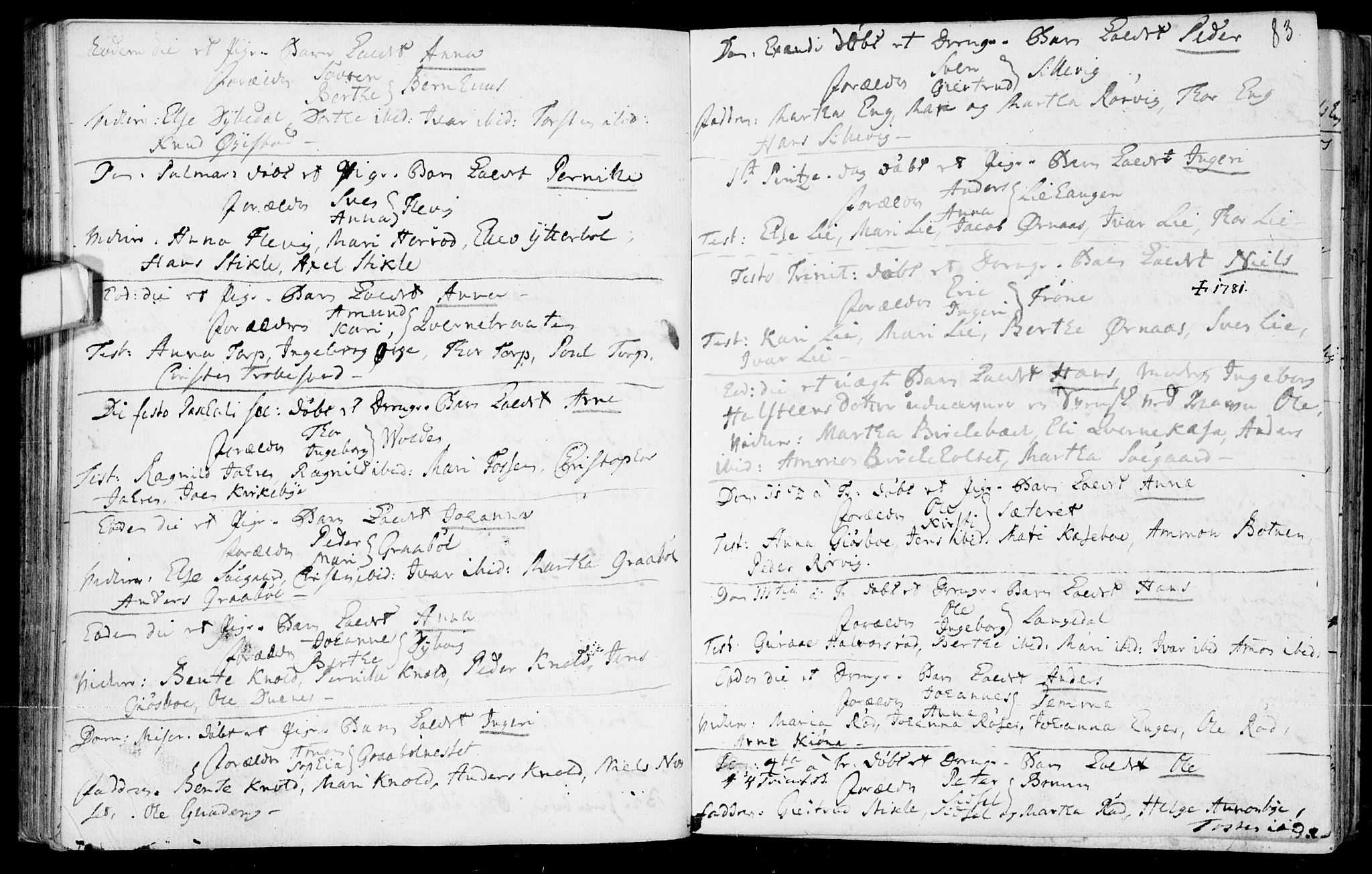 Aremark prestekontor Kirkebøker, AV/SAO-A-10899/F/Fb/L0002: Ministerialbok nr.  II 2, 1745-1795, s. 83