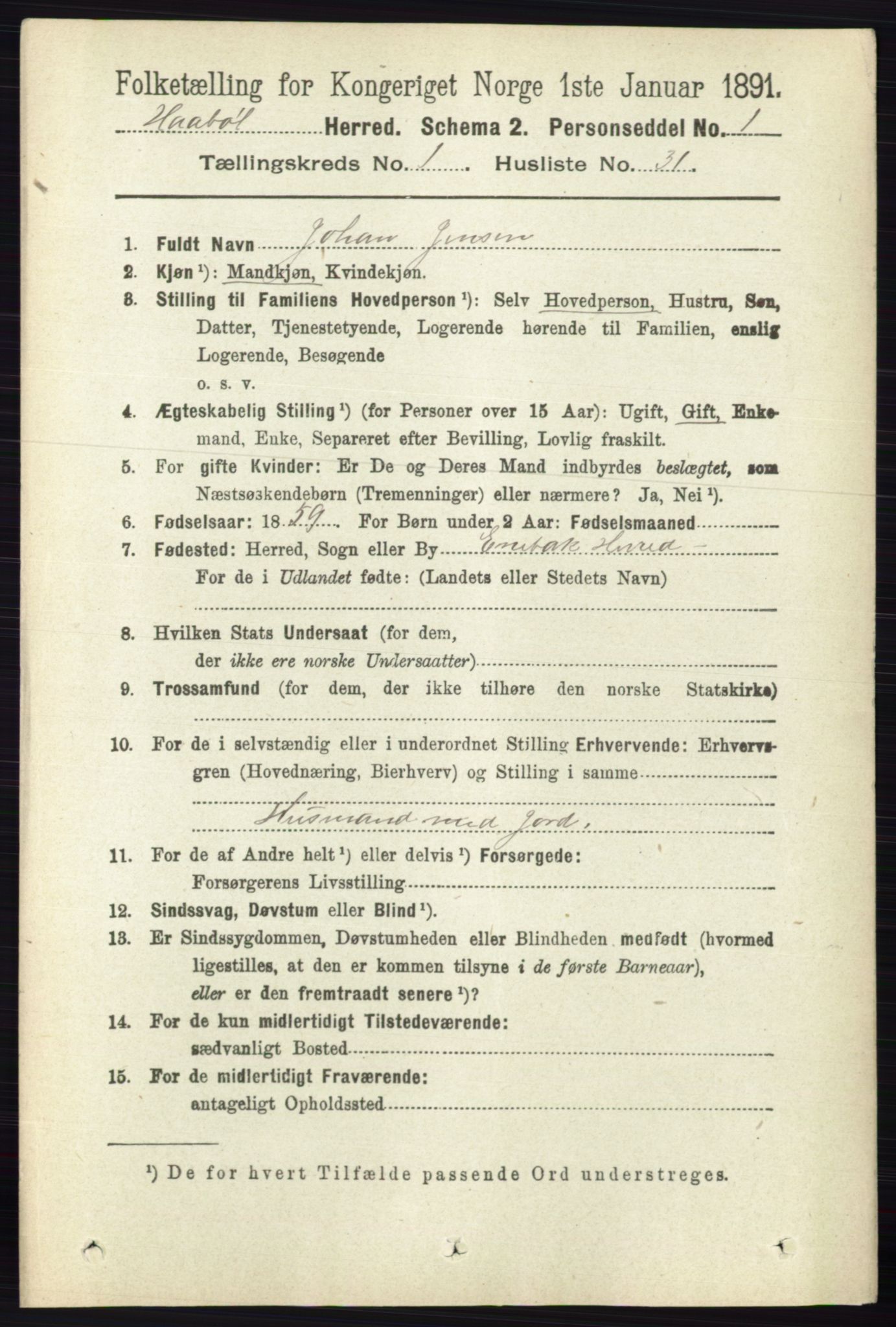 RA, Folketelling 1891 for 0138 Hobøl herred, 1891, s. 363