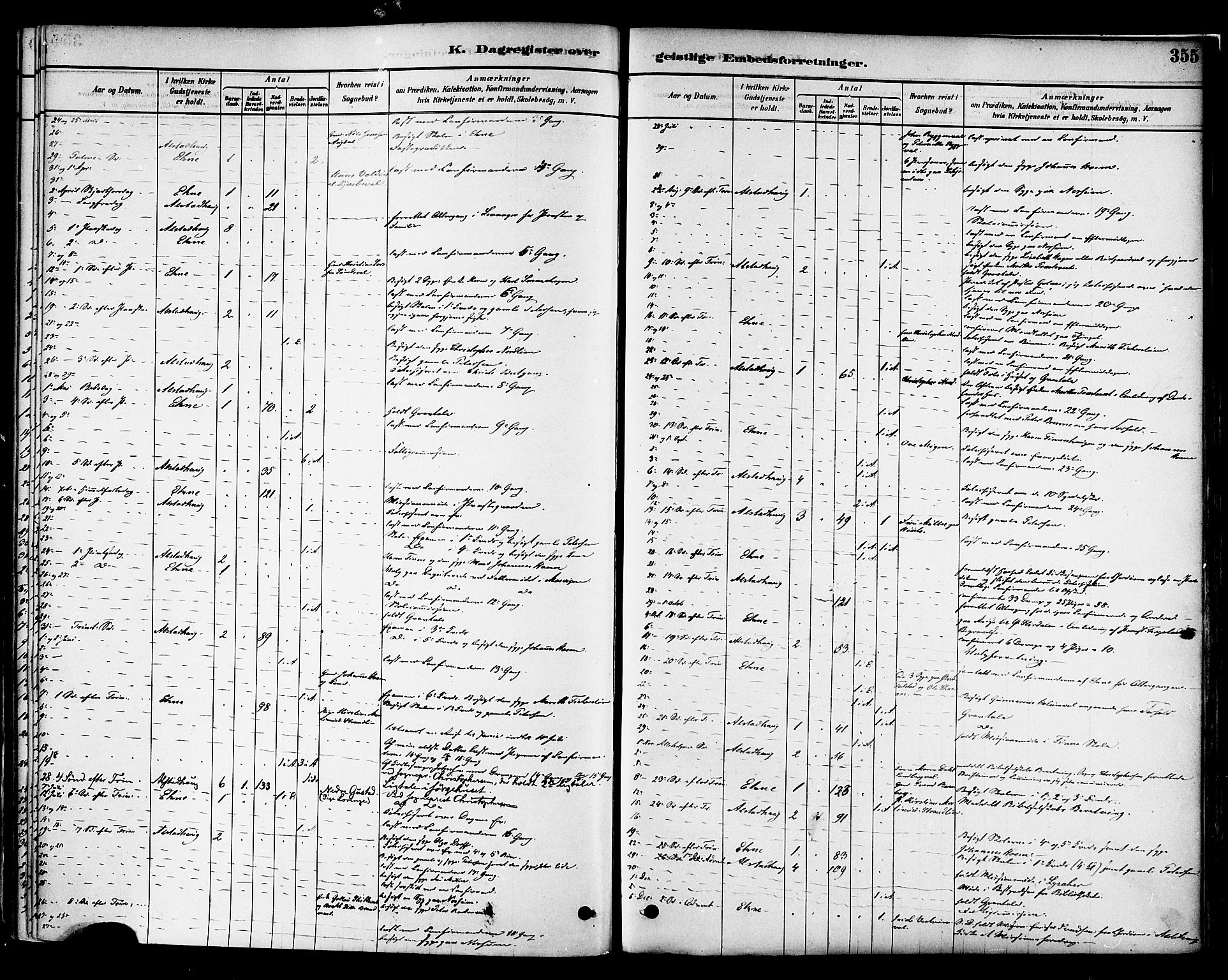 Ministerialprotokoller, klokkerbøker og fødselsregistre - Nord-Trøndelag, SAT/A-1458/717/L0159: Ministerialbok nr. 717A09, 1878-1898, s. 355