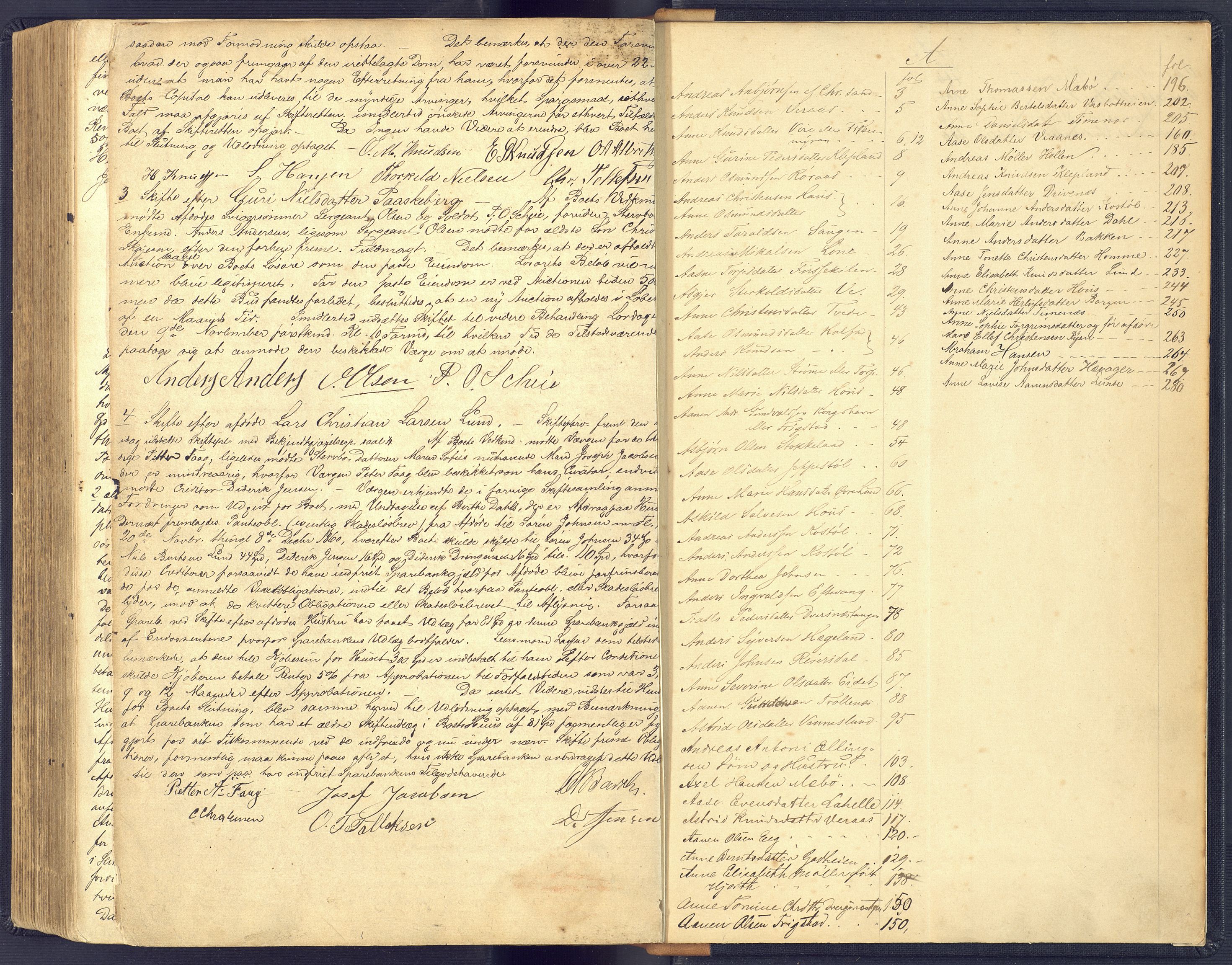 Torridal sorenskriveri, SAK/1221-0012/H/Hc/L0015: Skifteforhandlingsprotokoll med navneregister nr. 1, 1855-1867