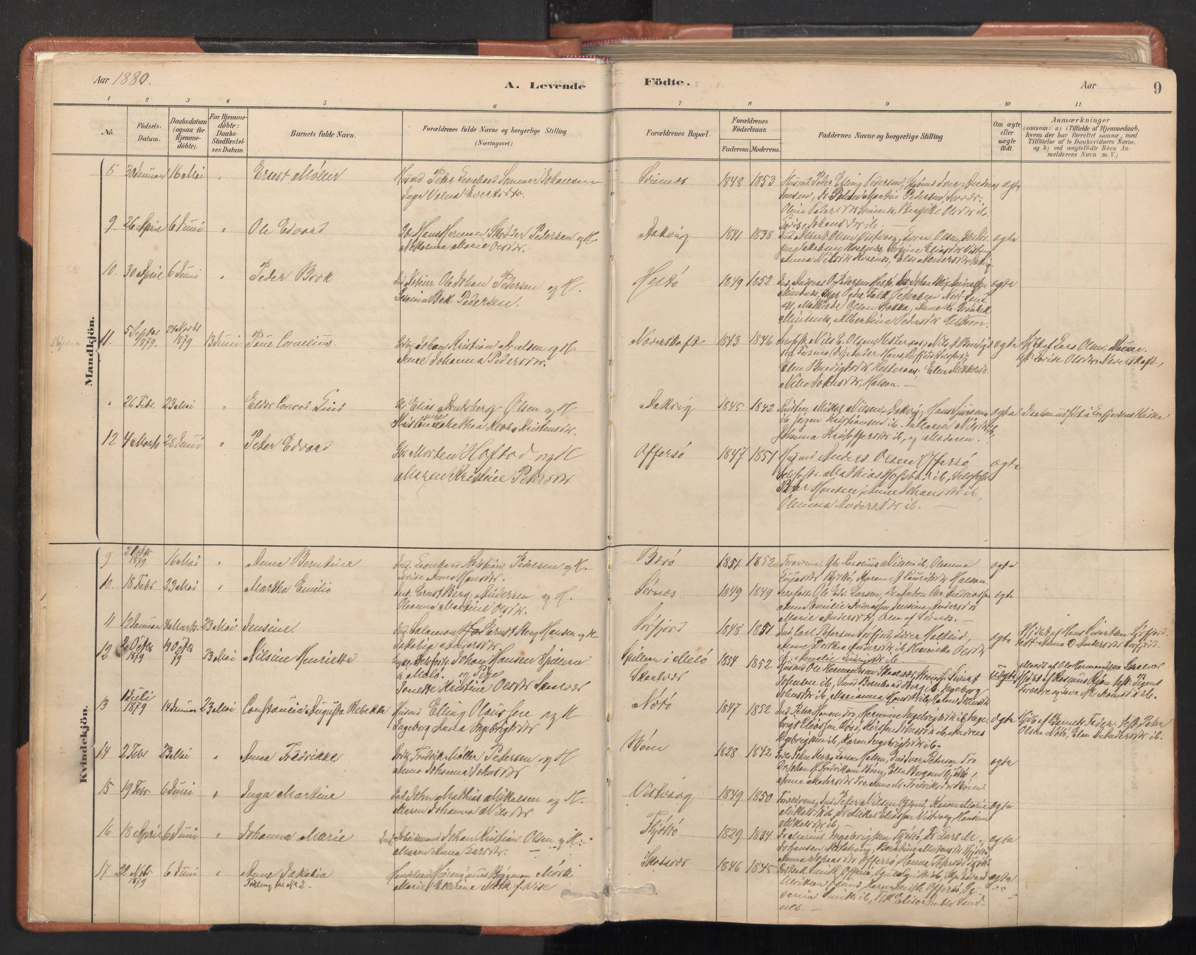 Ministerialprotokoller, klokkerbøker og fødselsregistre - Nordland, SAT/A-1459/817/L0264: Ministerialbok nr. 817A04, 1878-1907, s. 9