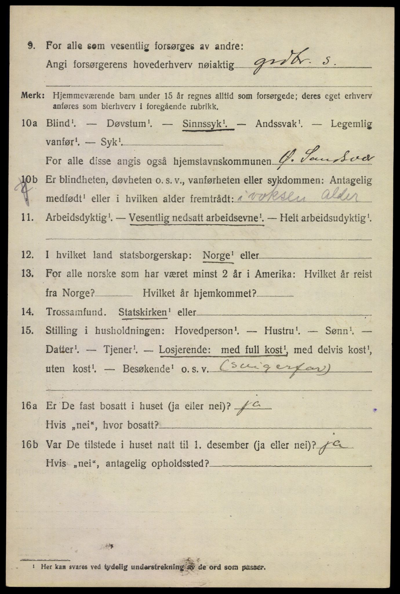 SAKO, Folketelling 1920 for 0630 Øvre Sandsvær herred, 1920, s. 1337
